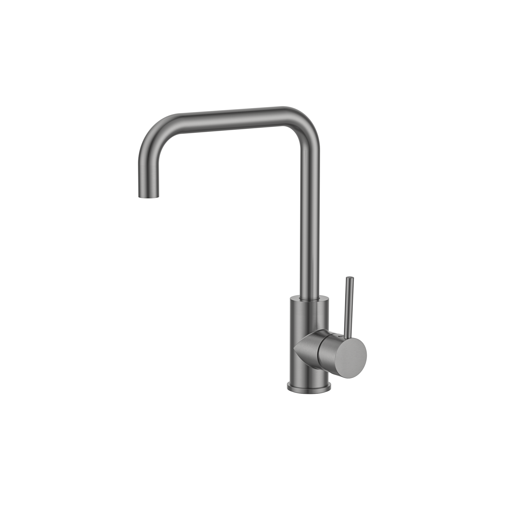 MELA - RONDO Square Gooseneck Sink Mixer Brushed NickelTapware – available at Bathroom City Perth