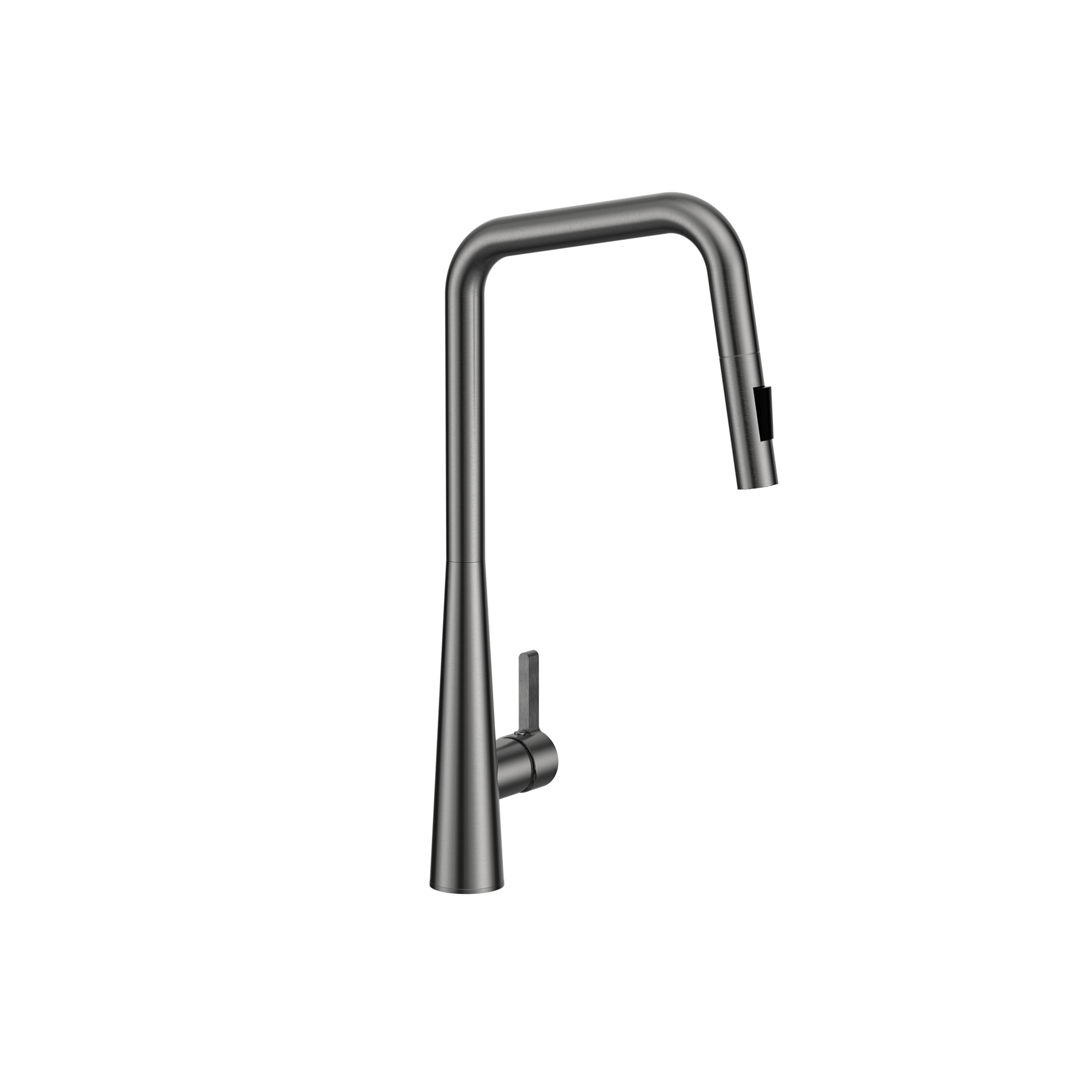 MELA - RONDO Square Kitchen Pull Out Mixer Brushed NickelTapware – available at Bathroom City Perth