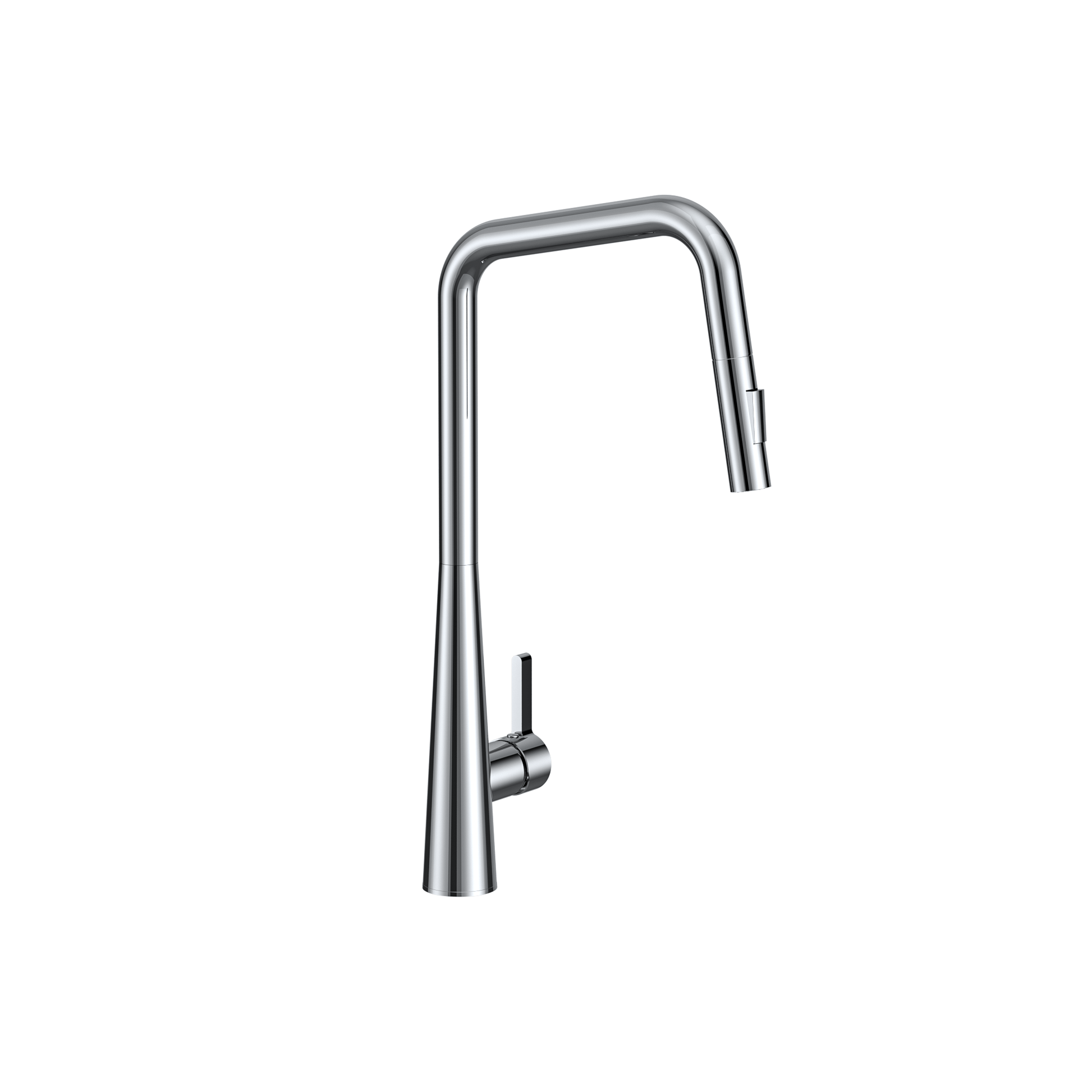 MELA - RONDO Square Kitchen Pull Out Mixer ChromeTapware – available at Bathroom City Perth