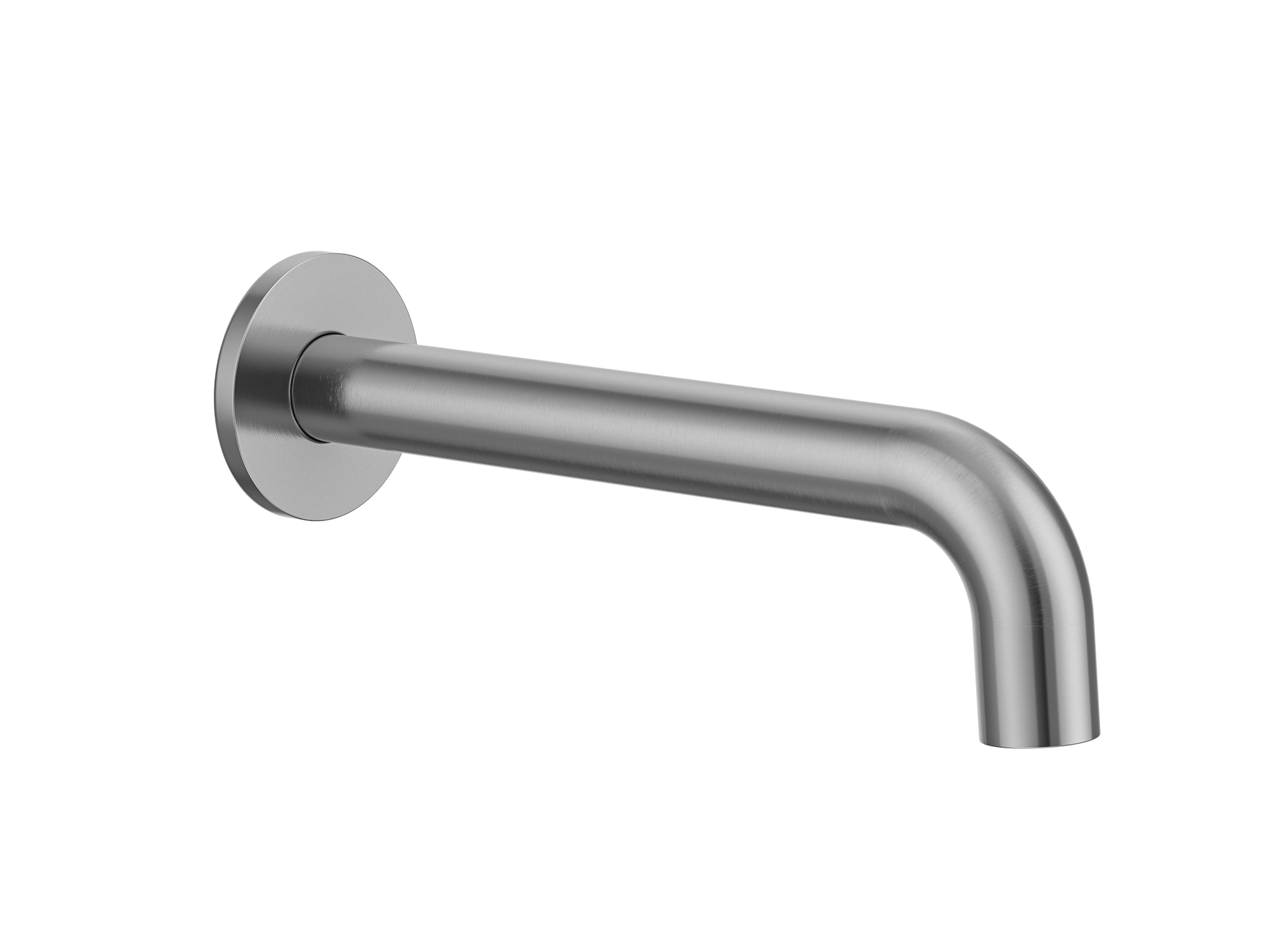 MELA - RONDO Wall Spout Brushed Nickel - Tapware - from our - MELA - supplier–available at Bathroom City Perth