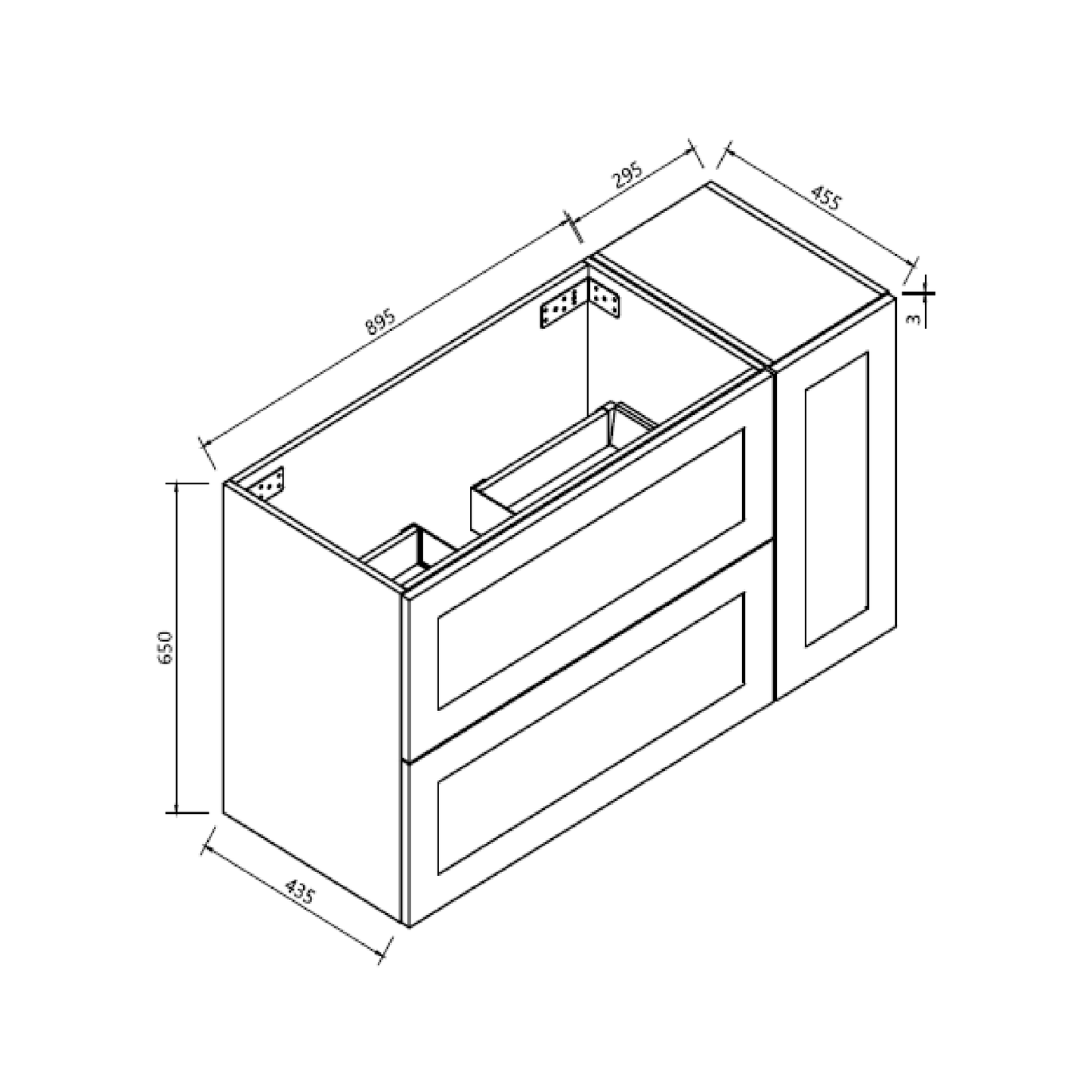 MELA - SHAKER 1200 Matt White Wall Hung Vanity with Door & DrawersVanitiesMELABathroom City from Mela – available at Bathroom City Perth