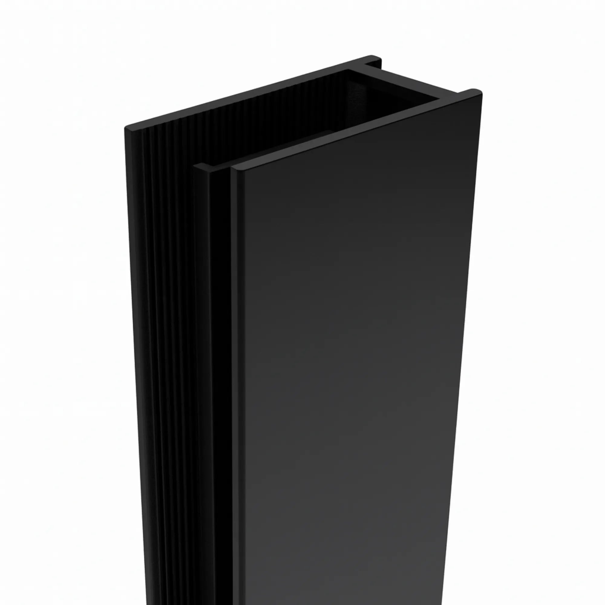 MELA - Shower Screen U Channel Matt Black-Shower Screen Hardware-from our-MELA-supplier–available at Bathroom City Perth