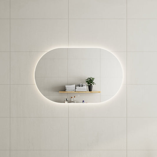 MELA - VERA 1200 LED Horizontal Oval MirrorMirror – available at Bathroom City Perth