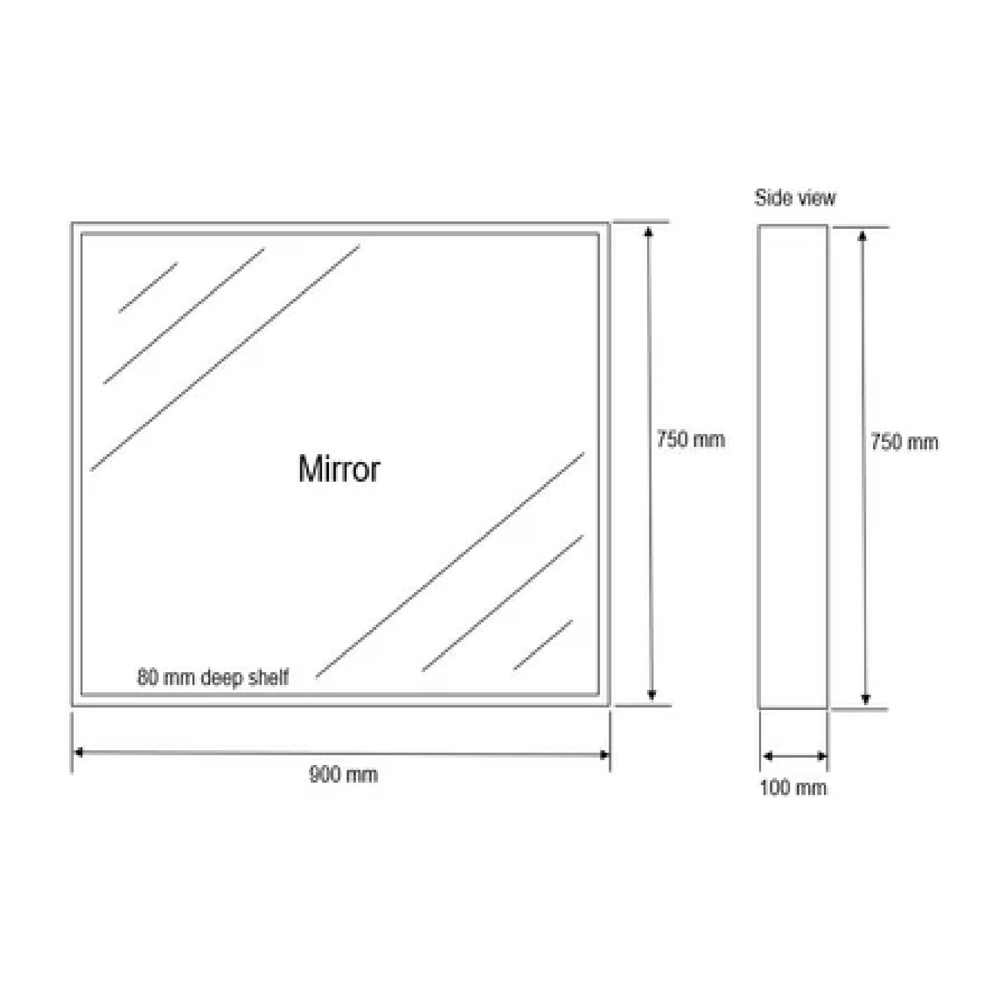 MELA - VINA 900 Dracula Oak Box Frame MirrorMirror – available at Bathroom City Perth