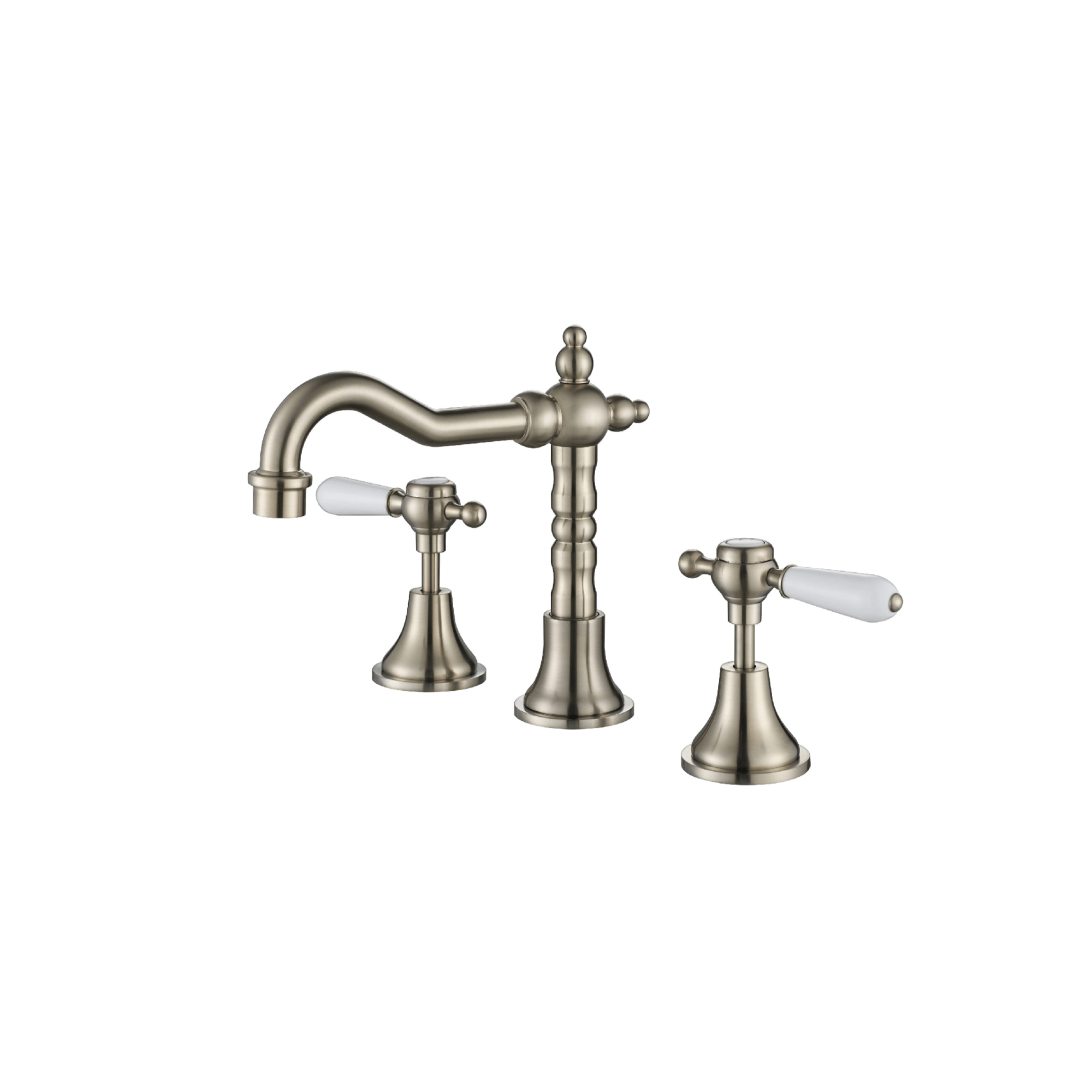 MODERN NATIONAL - BORDEAUX Basin Set 1/4 Turn Brushed NickelTapware – available at Bathroom City Perth