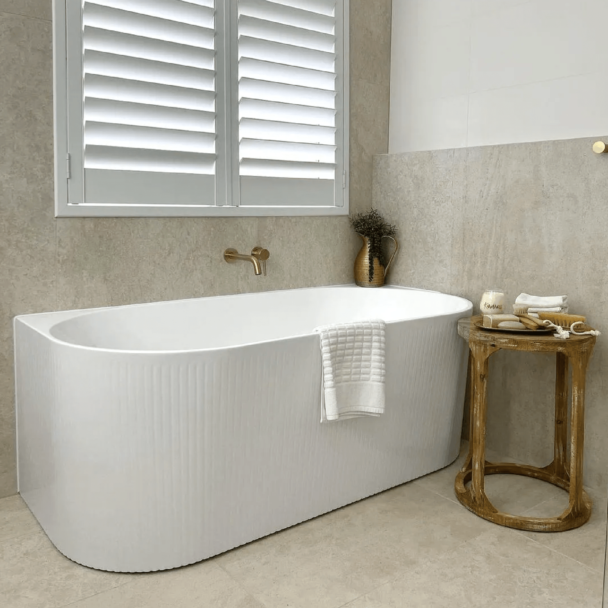 OTTI - Attica Noosa 1500 Gloss White BTW Multi - fit Bath - Baths - from our - Otti - supplier–available at Bathroom City Perth
