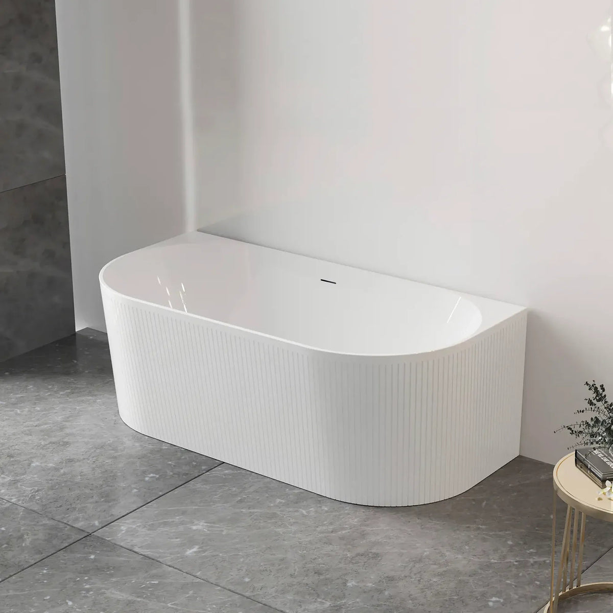 OTTI - Attica Noosa 1700 Gloss White BTW Multi-fit Bath with Overflow-Baths-from our-Otti-supplier–available at Bathroom City Perth