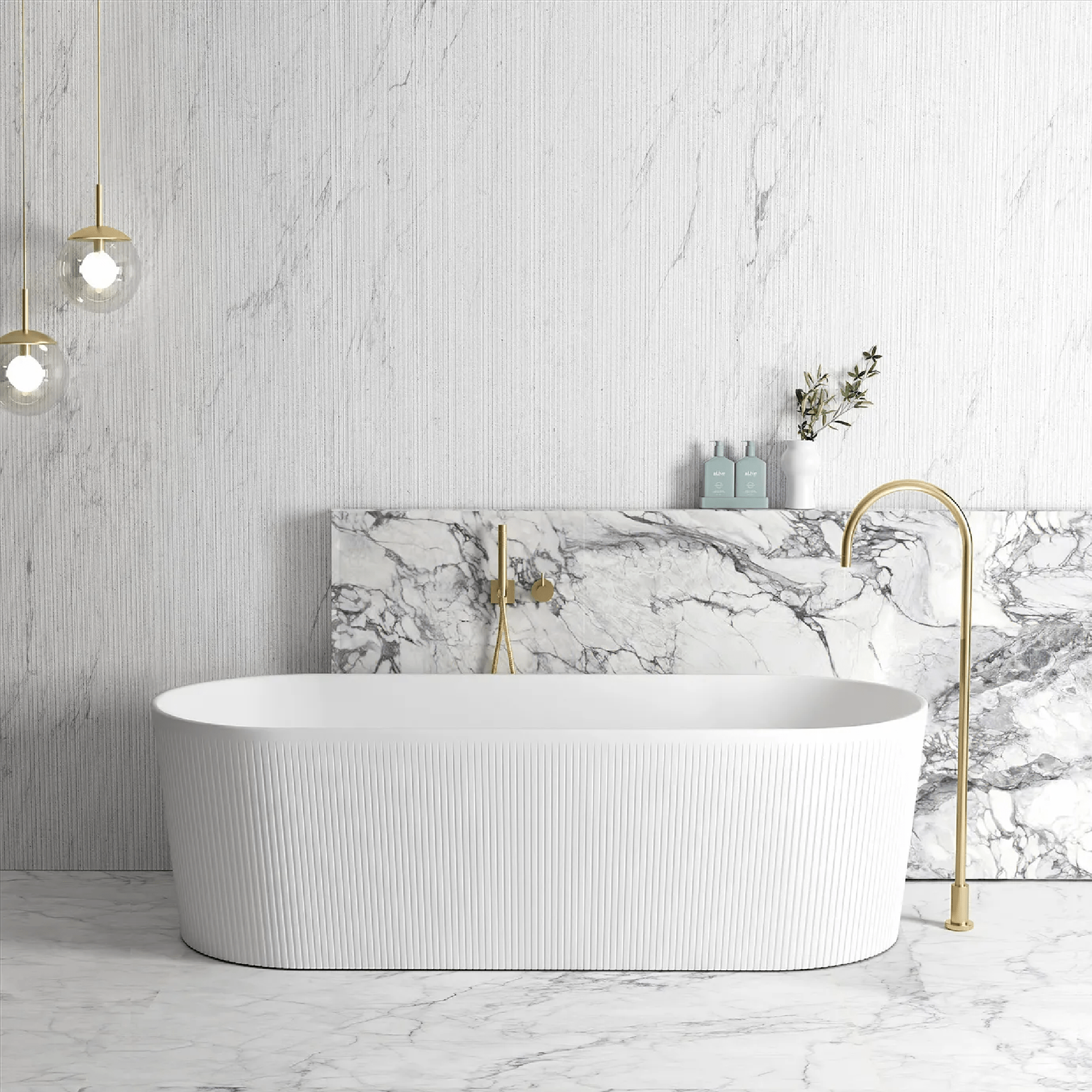 OTTI - Attica Noosa 1700 Matt White Bath - Baths - from our - Otti - supplier–available at Bathroom City Perth