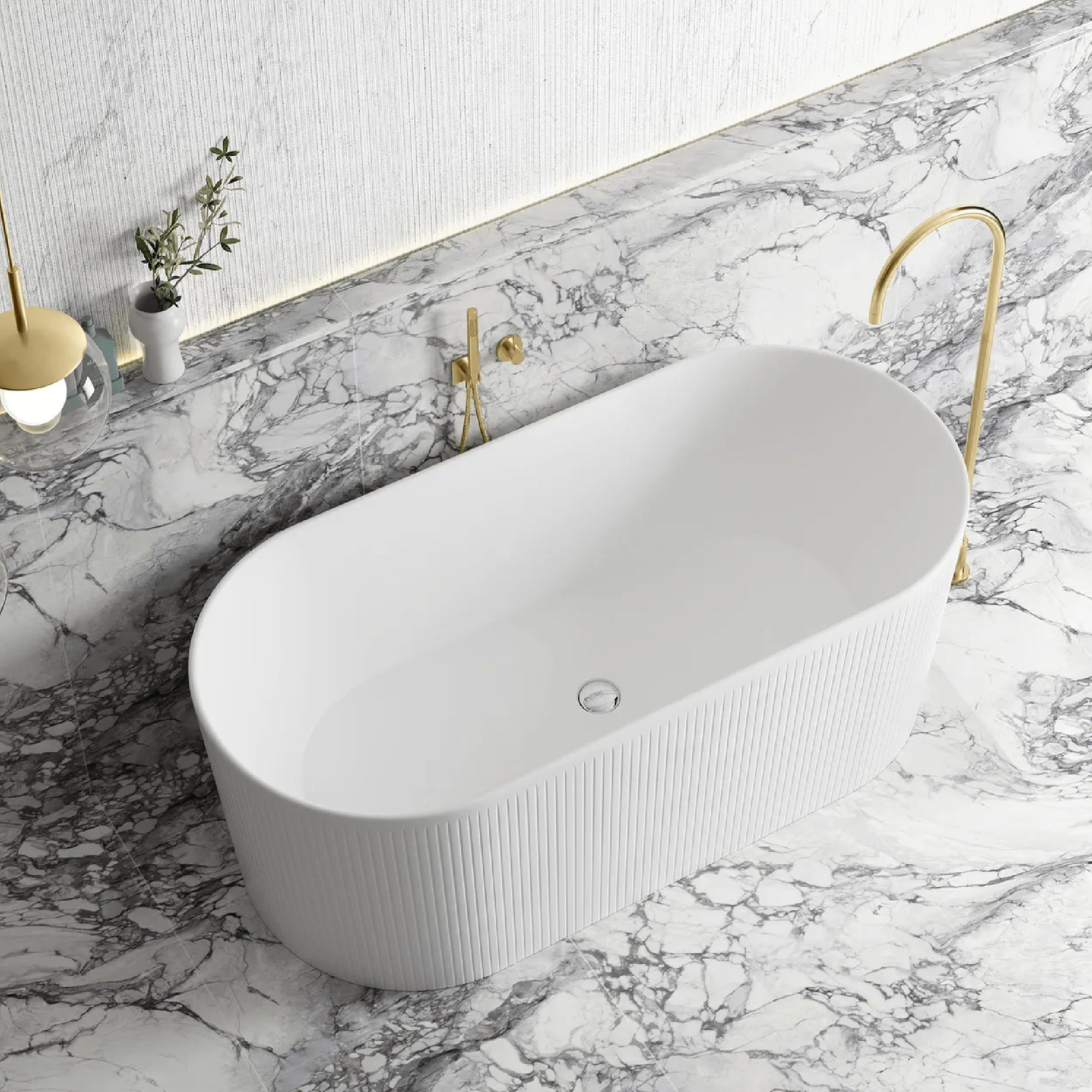 OTTI - Attica Noosa 1700 Matt White Bath - Baths - from our - Otti - supplier–available at Bathroom City Perth