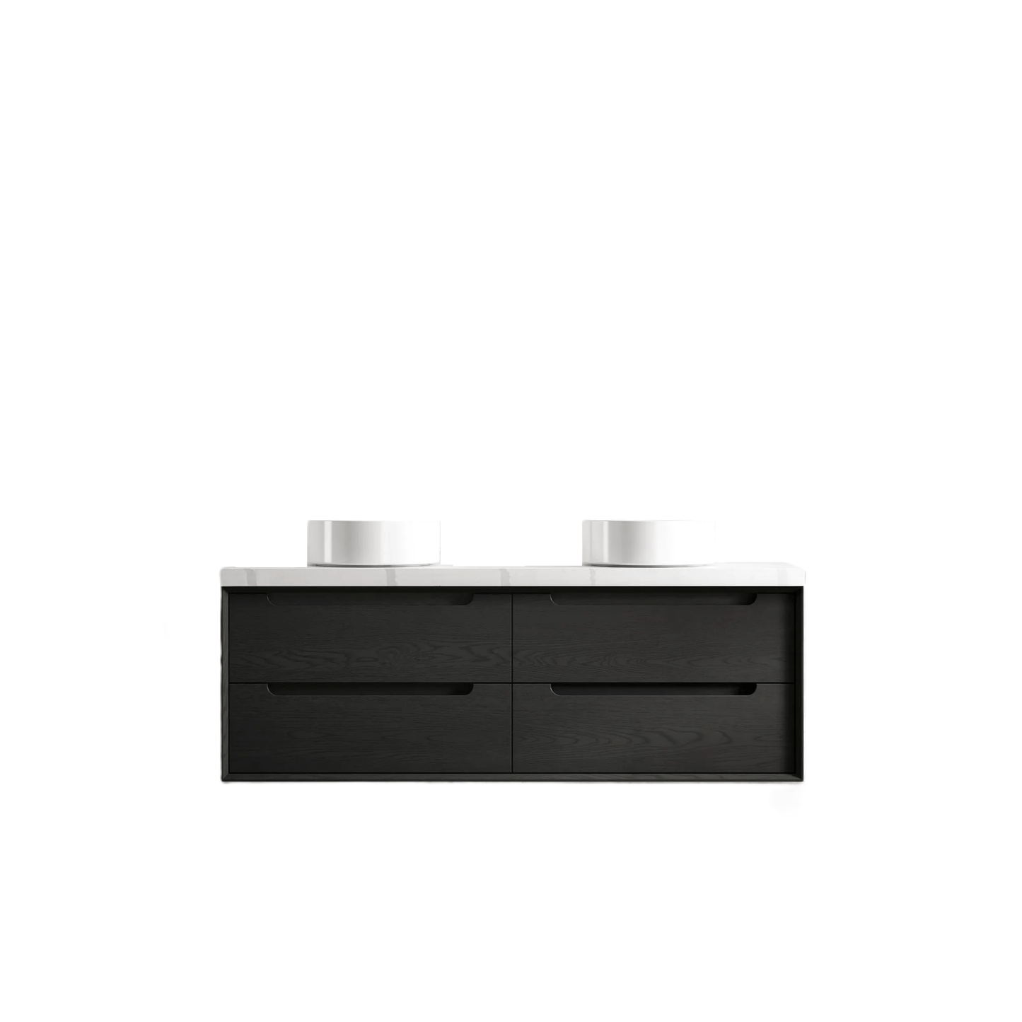 OTTI - Byron 1500mm Black Oak Wall Hung Vanity - Vanities - from our - Otti - supplier–available at Bathroom City Perth