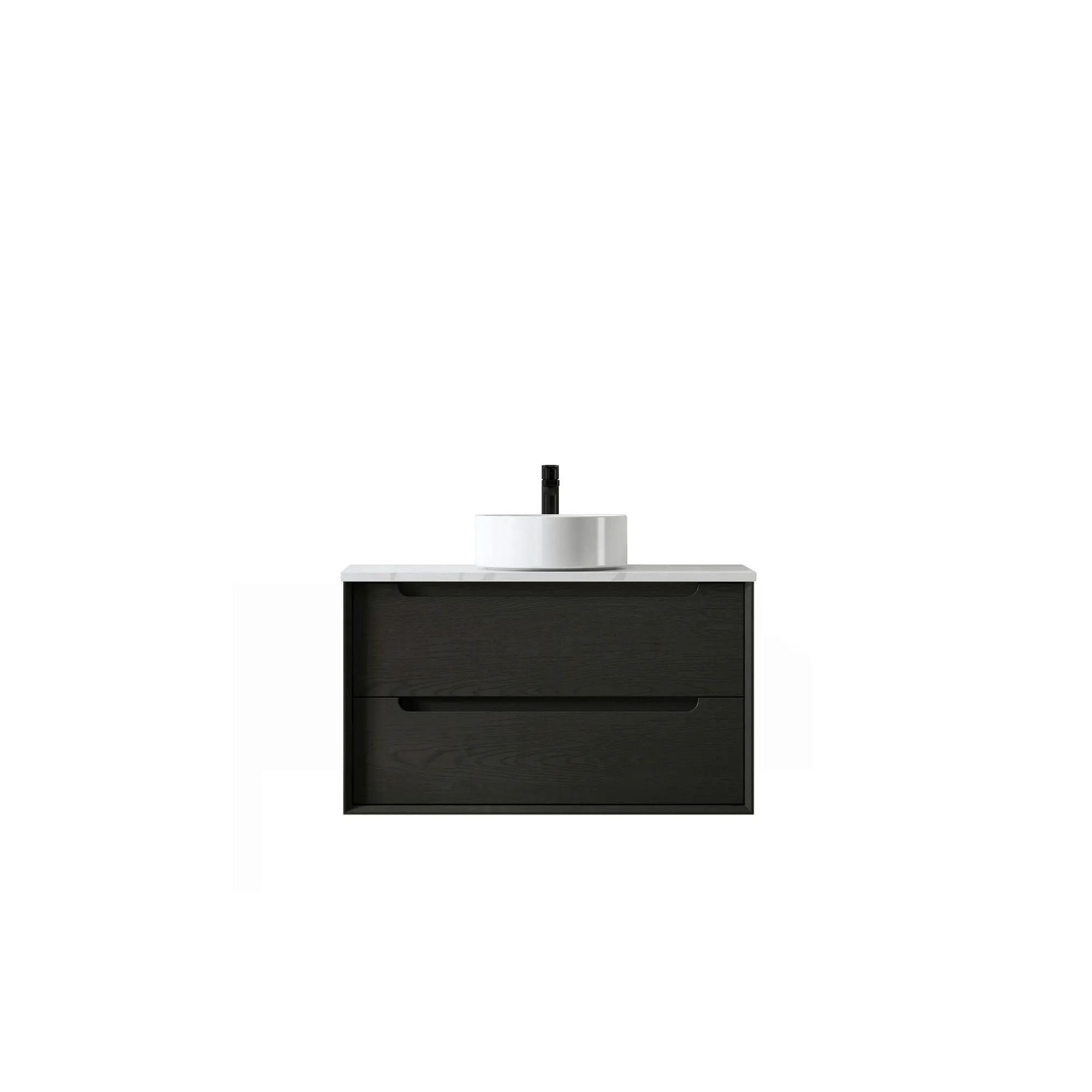 OTTI - Byron 900mm Black Oak Wall Hung Vanity - Vanities - from our - Otti - supplier–available at Bathroom City Perth