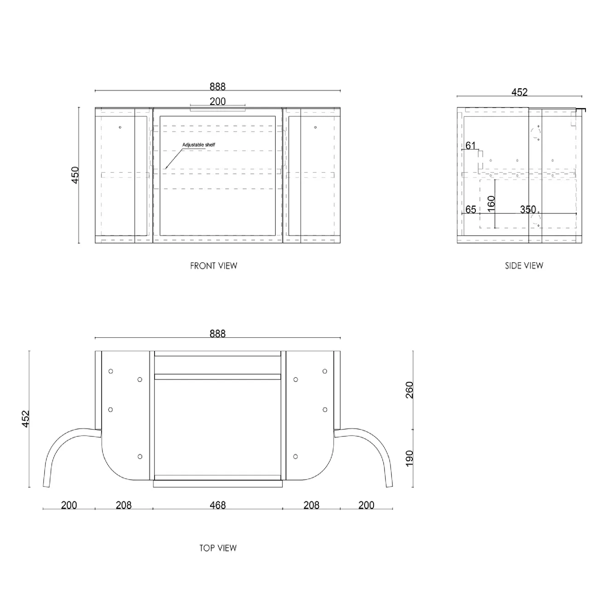 OTTI - Hampshire 900mm Satin Black Wall Hung Curve Vanity - Vanities - from our - Otti - supplier–available at Bathroom City Perth