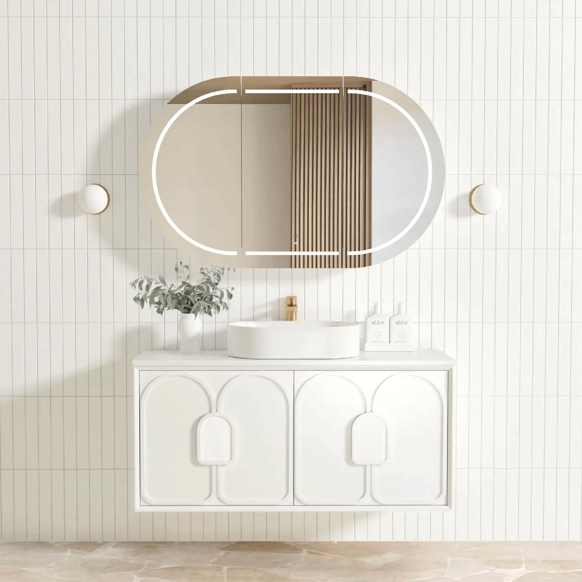 OTTI - Laguna Mark II 1200mm Matt White Wall Hung Vanity - Vanities - from our - Otti - supplier–available at Bathroom City Perth