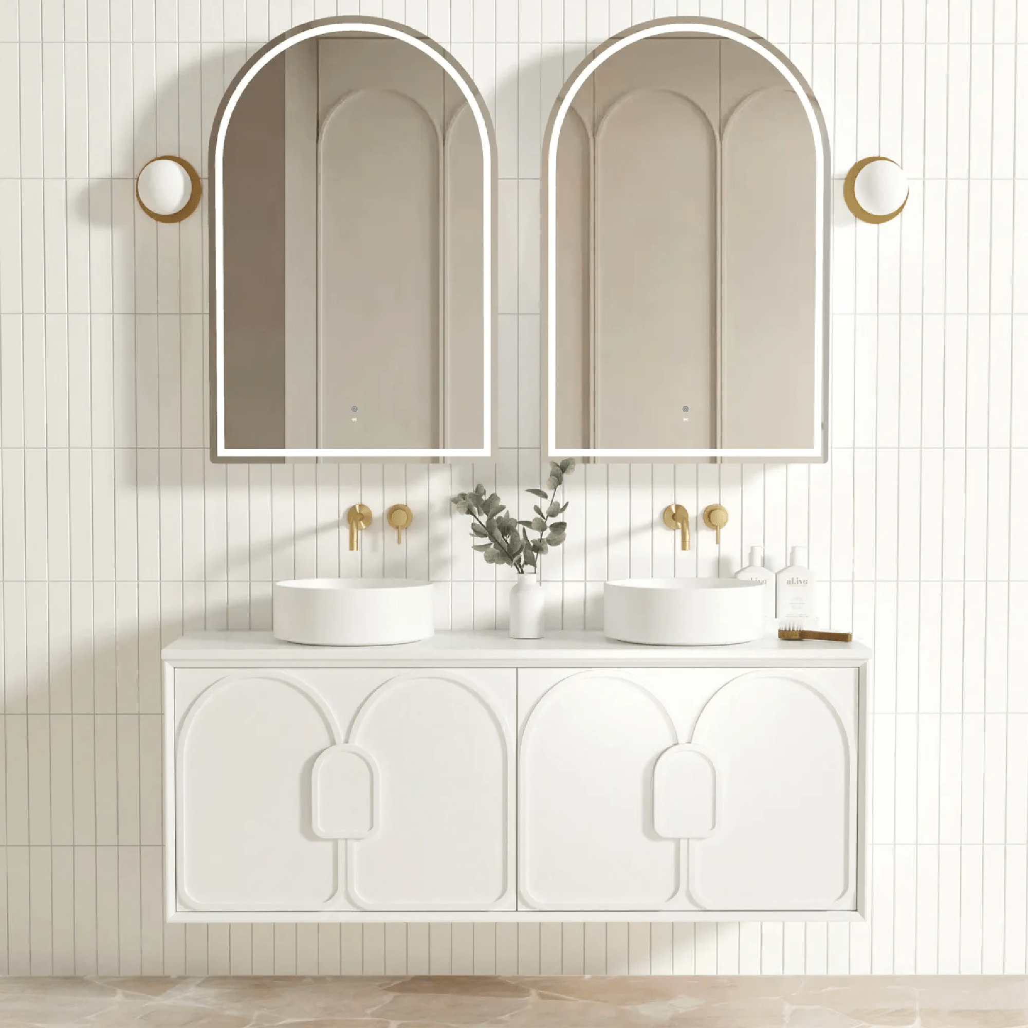 OTTI - Laguna Mark II 1500mm Matt White Wall Hung Vanity - Vanities - from our - Otti - supplier–available at Bathroom City Perth