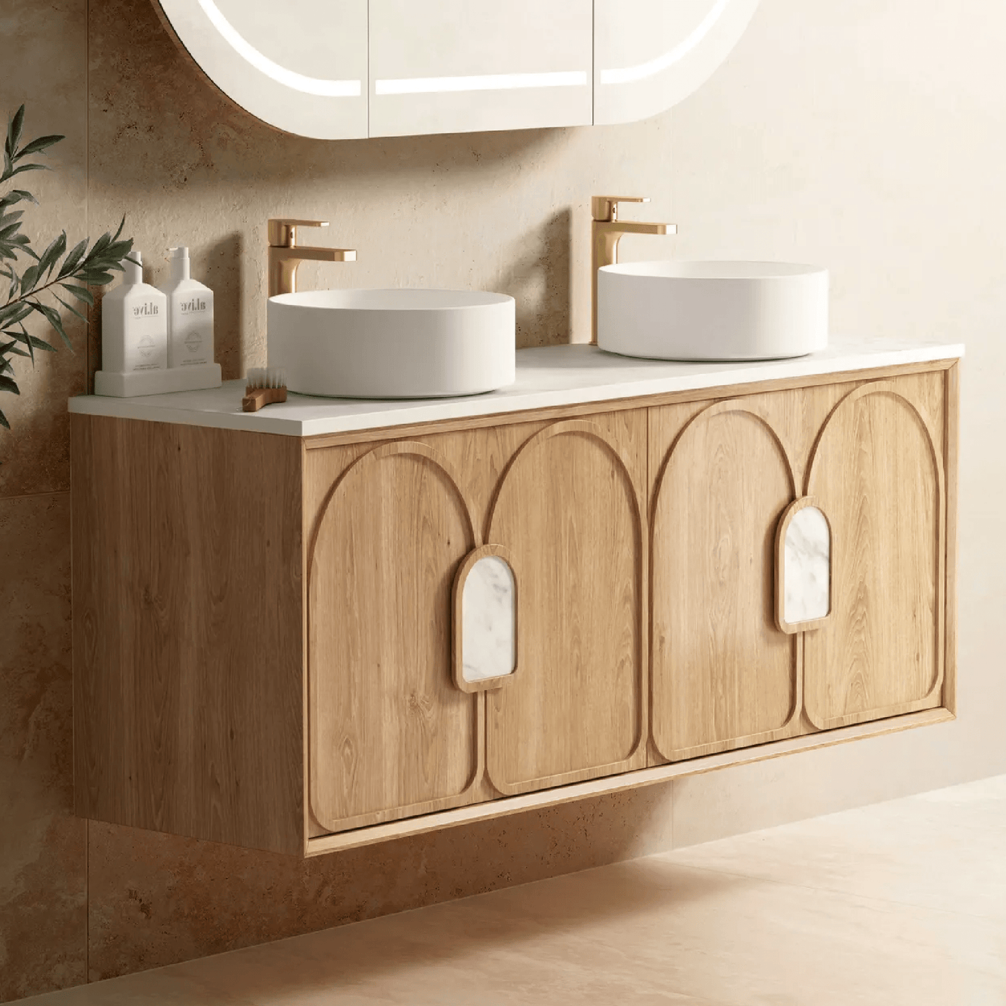 OTTI - Laguna Mark II 1500mm Woodland Oak Wall Hung Vanity - Vanities - from our - Otti - supplier–available at Bathroom City Perth