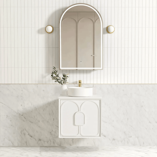 OTTI - Laguna Mark II 600mm Matt White Wall Hung Vanity - Vanities - from our - Otti - supplier–available at Bathroom City Perth