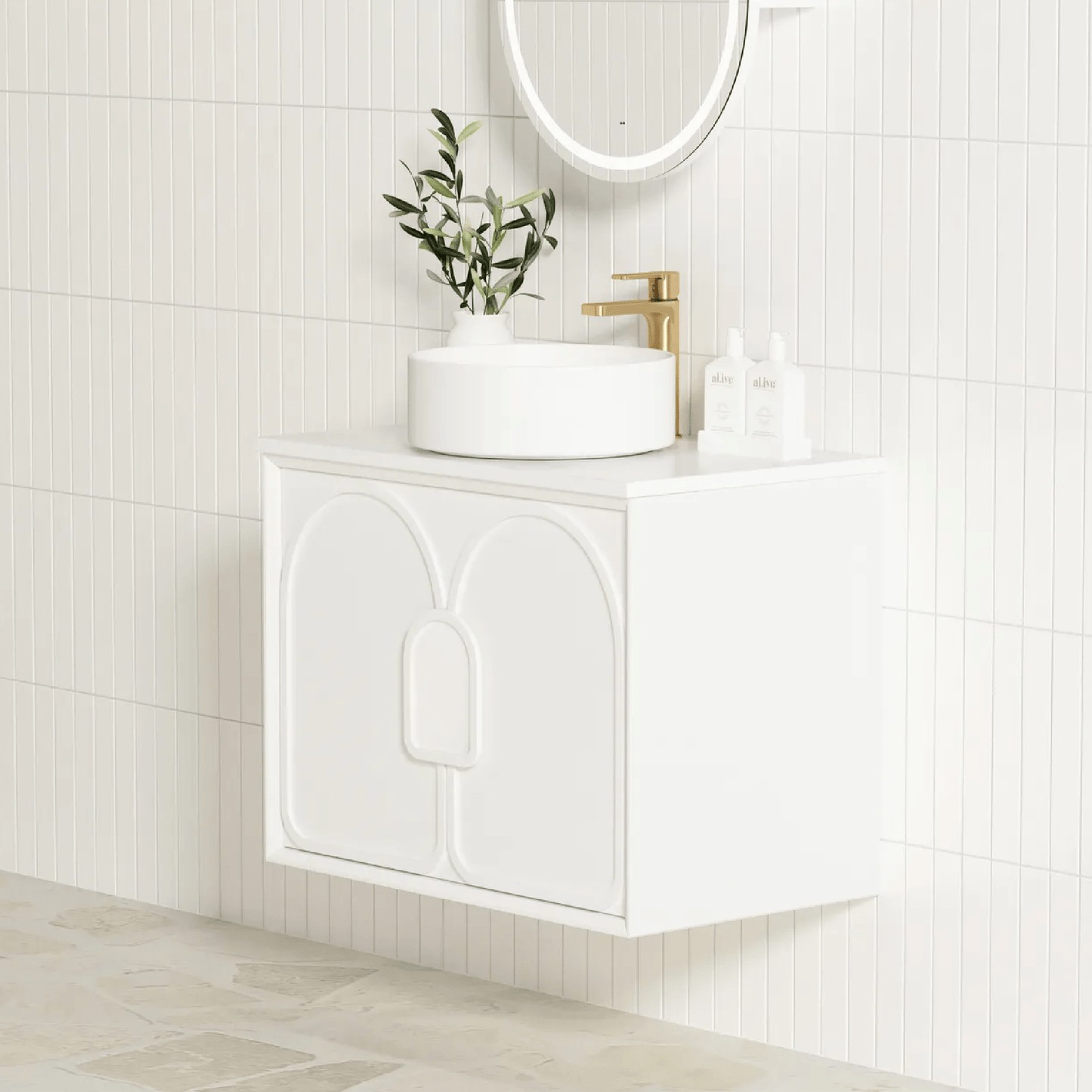 OTTI - Laguna Mark II 750mm Matt White Wall Hung Vanity - Vanities - from our - Otti - supplier–available at Bathroom City Perth