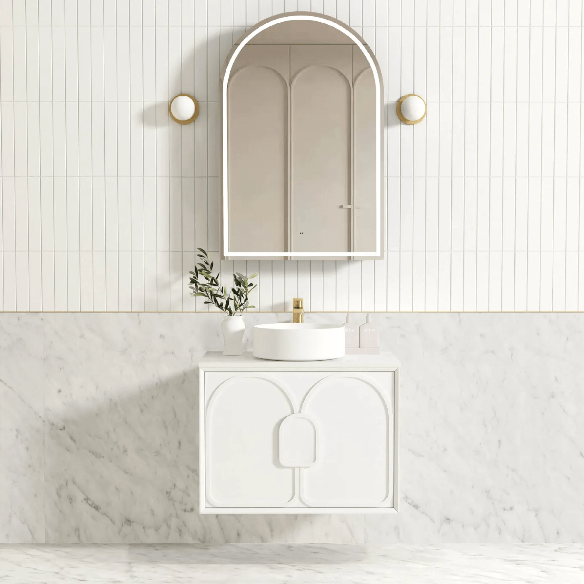 OTTI - Laguna Mark II 750mm Matt White Wall Hung Vanity - Vanities - from our - Otti - supplier–available at Bathroom City Perth