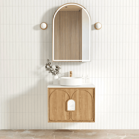 OTTI - Laguna Mark II 750mm Woodland Oak Wall Hung Vanity - Vanities - from our - Otti - supplier–available at Bathroom City Perth
