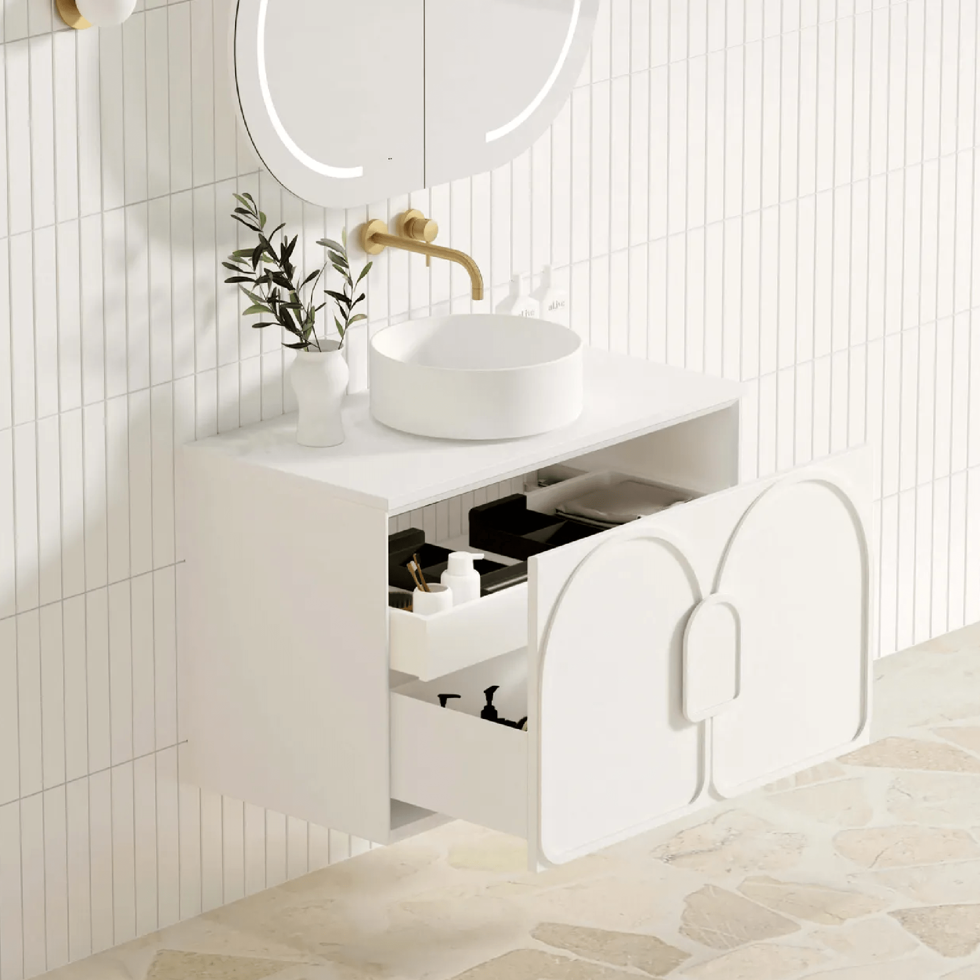 OTTI - Laguna Mark II 900mm Matt White Wall Hung Vanity - Vanities - from our - Otti - supplier–available at Bathroom City Perth