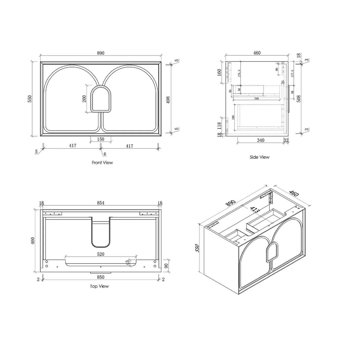 OTTI - Laguna Mark II 900mm Matt White Wall Hung Vanity - Vanities - from our - Otti - supplier–available at Bathroom City Perth