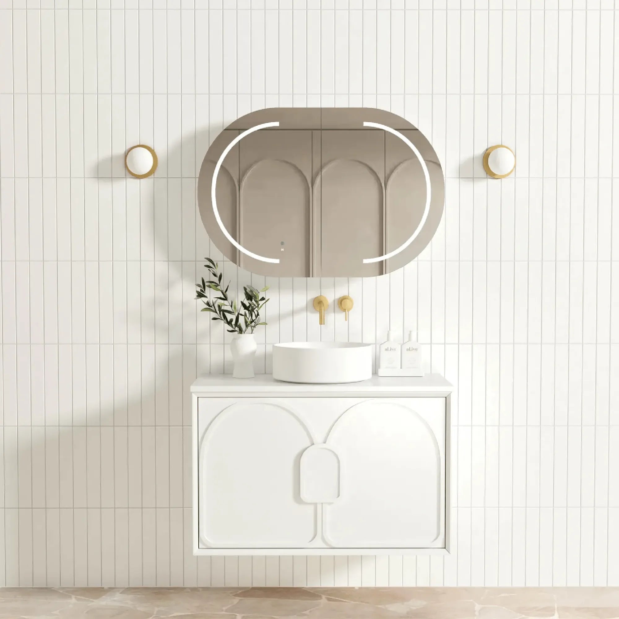 OTTI - Laguna Mark II 900mm Matt White Wall Hung Vanity-Vanities-from our-Otti-supplier–available at Bathroom City Perth