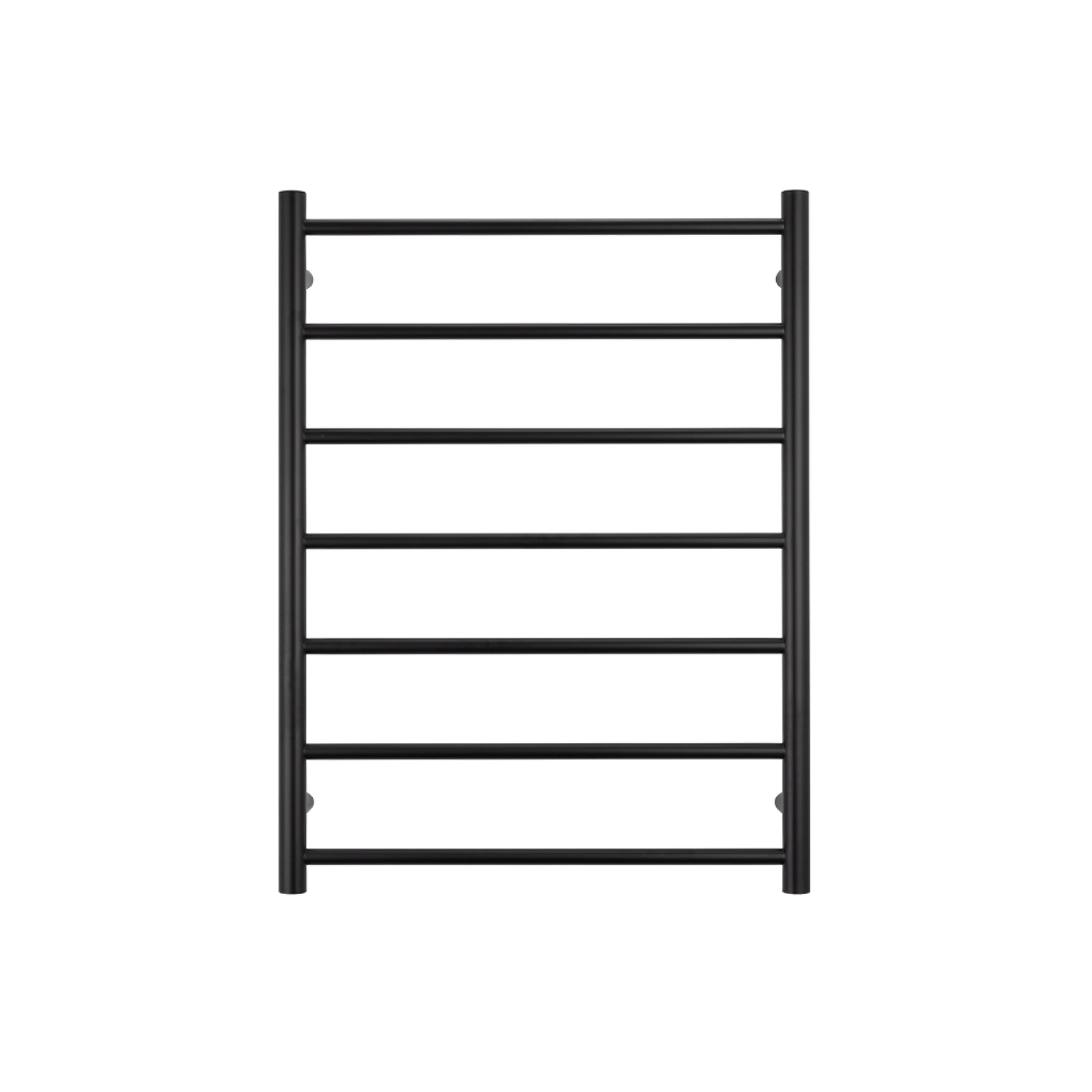 RADIANT - 12V - BRTR01 Low Voltage Heated Round Ladder 600x800mm Matt Black - Heated Towel Rails - from our - Radiant - supplier–available at Bathroom City Perth