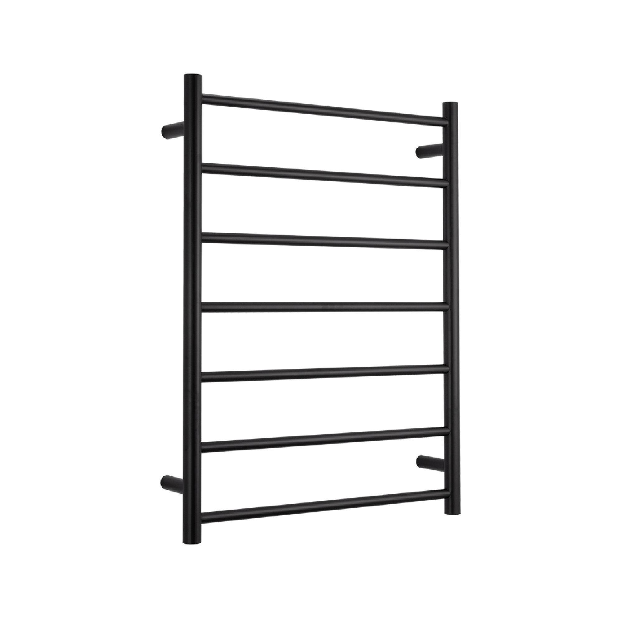 RADIANT - 12V - BRTR01 Low Voltage Heated Round Ladder 600x800mm Matt Black - Heated Towel Rails - from our - Radiant - supplier–available at Bathroom City Perth