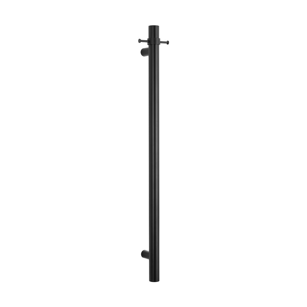 RADIANT - BLK - VTR - 950 Heated Vertical Towel Rail 40x950mm Matt Black - Heated Towel Rails - from our - Radiant - supplier–available at Bathroom City Perth