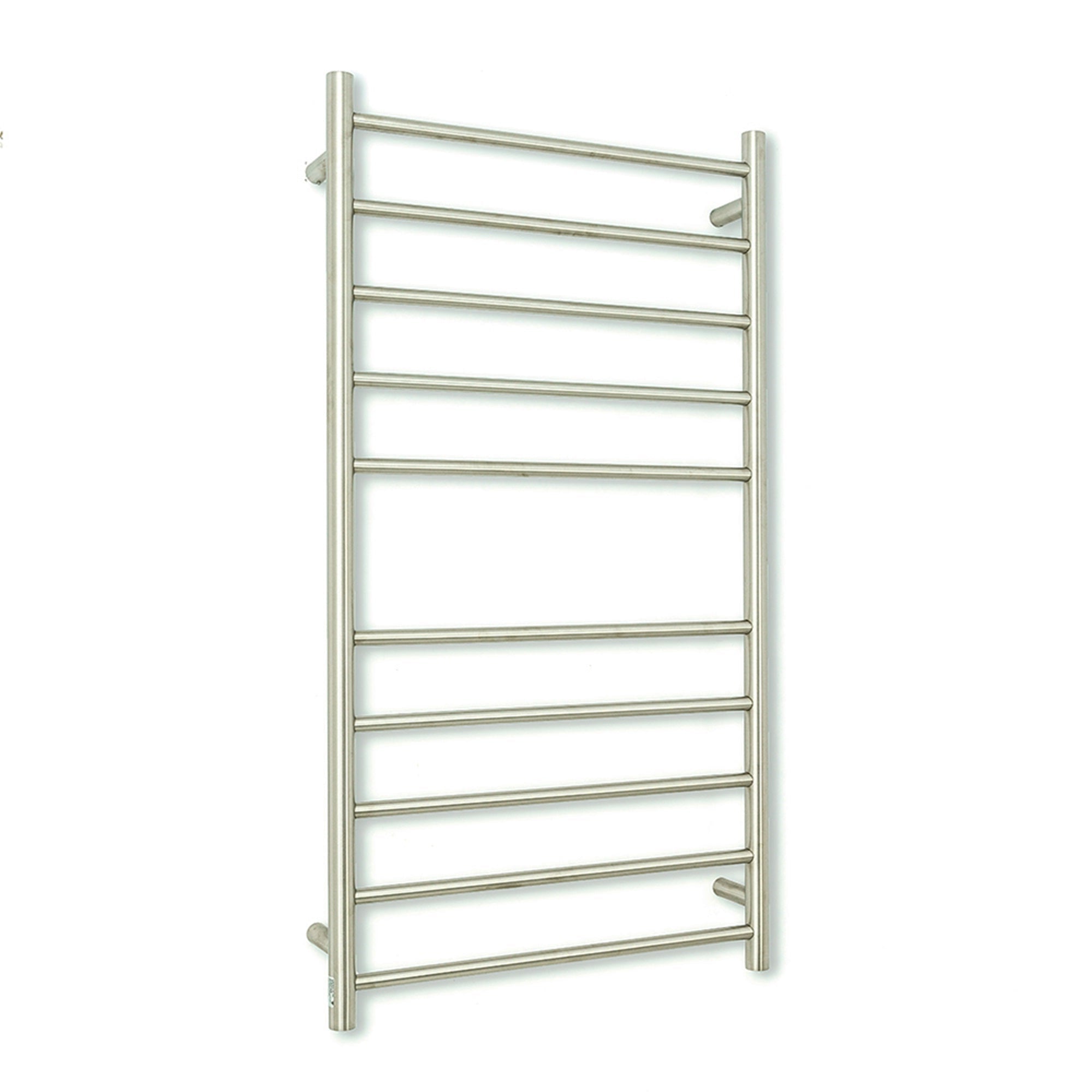 RADIANT - BRU - RTR02 Heated Round Ladder 600x1100mm Brushed SatinHeated Towel Rails – available at Bathroom City Perth