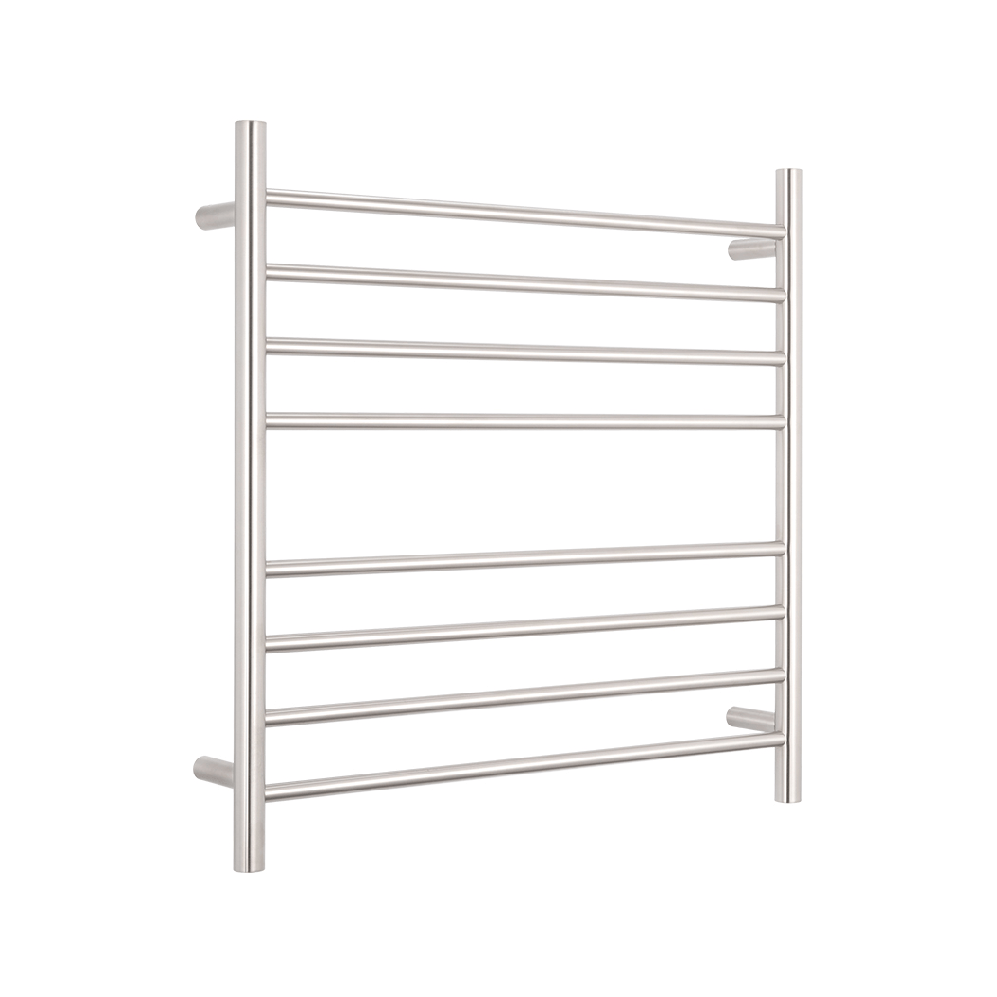 RADIANT - BRU - RTR06 Heated Round Ladder 750x750mm Brushed Satin - Heated Towel Rails - from our - Radiant - supplier–available at Bathroom City Perth