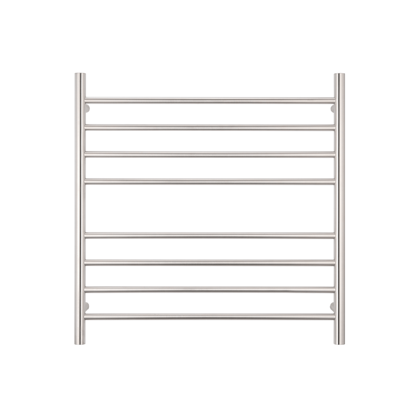 RADIANT - BRU - RTR06 Heated Round Ladder 750x750mm Brushed Satin - Heated Towel Rails - from our - Radiant - supplier–available at Bathroom City Perth