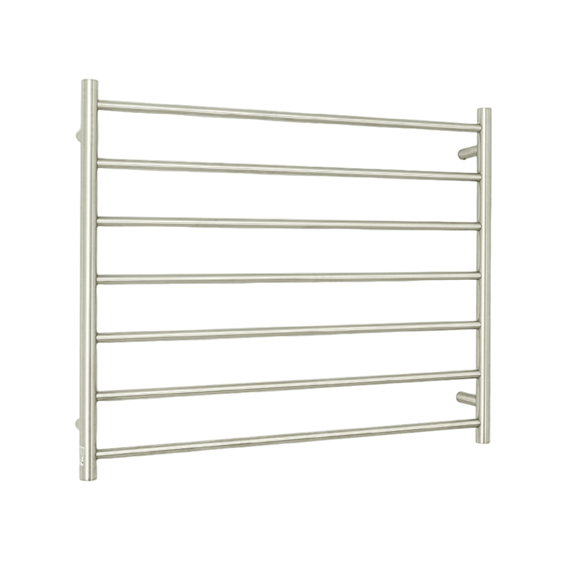 RADIANT - BRU - RTR08 Heated Round Ladder 900x750mm Brushed Satin - Heated Towel Rails - from our - Radiant - supplier–available at Bathroom City Perth