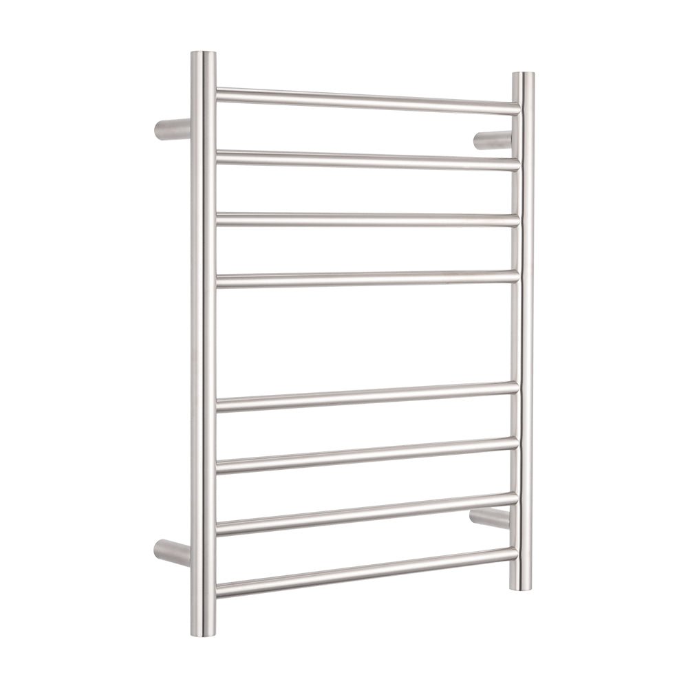 RADIANT - BRU - RTR530 Heated Round Ladder 530x700mm Brushed Satin - Heated Towel Rails - from our - Radiant - supplier–available at Bathroom City Perth