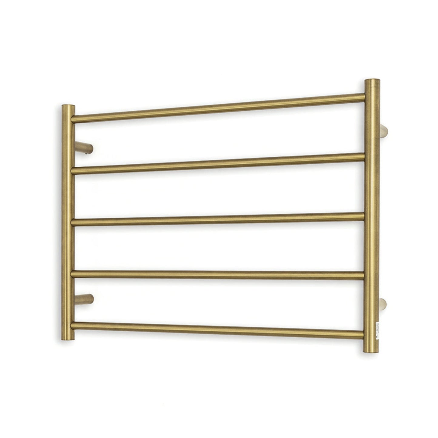 RADIANT - GLD - RTR03 - HEATED ROUND LADDER 750 X 550 MM BRUSHED GOLDHeated Towel Rails – available at Bathroom City Perth