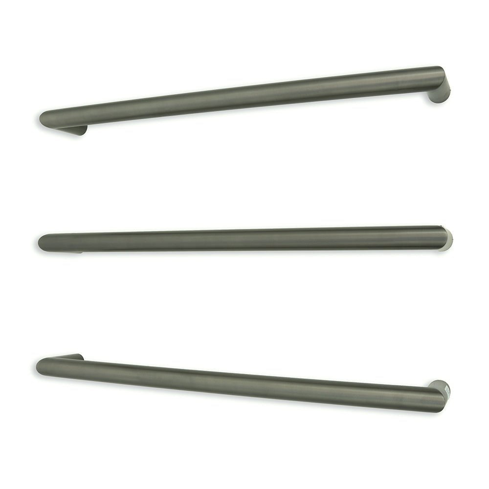 RADIANT - GMG - SBRTR - 650 Low Voltage Single Round Bar 650mm Gun Metal Grey - Heated Towel Rails - from our - Radiant - supplier–available at Bathroom City Perth