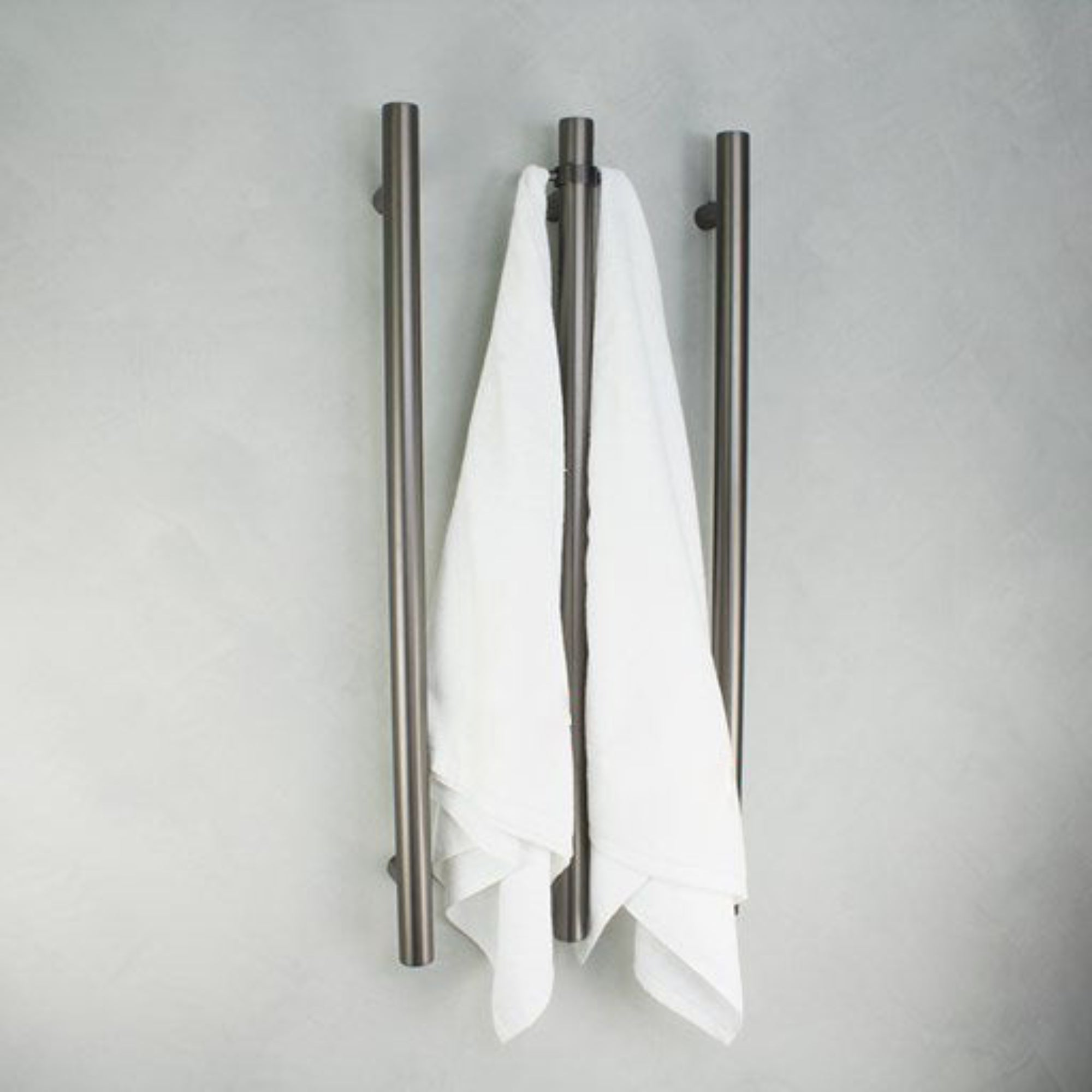 RADIANT - GMG - VTR - 950 Heated Vertical Towel Rail 40x950mm Gun Metal grey - Heated Towel Rails - from our - Radiant - supplier–available at Bathroom City Perth