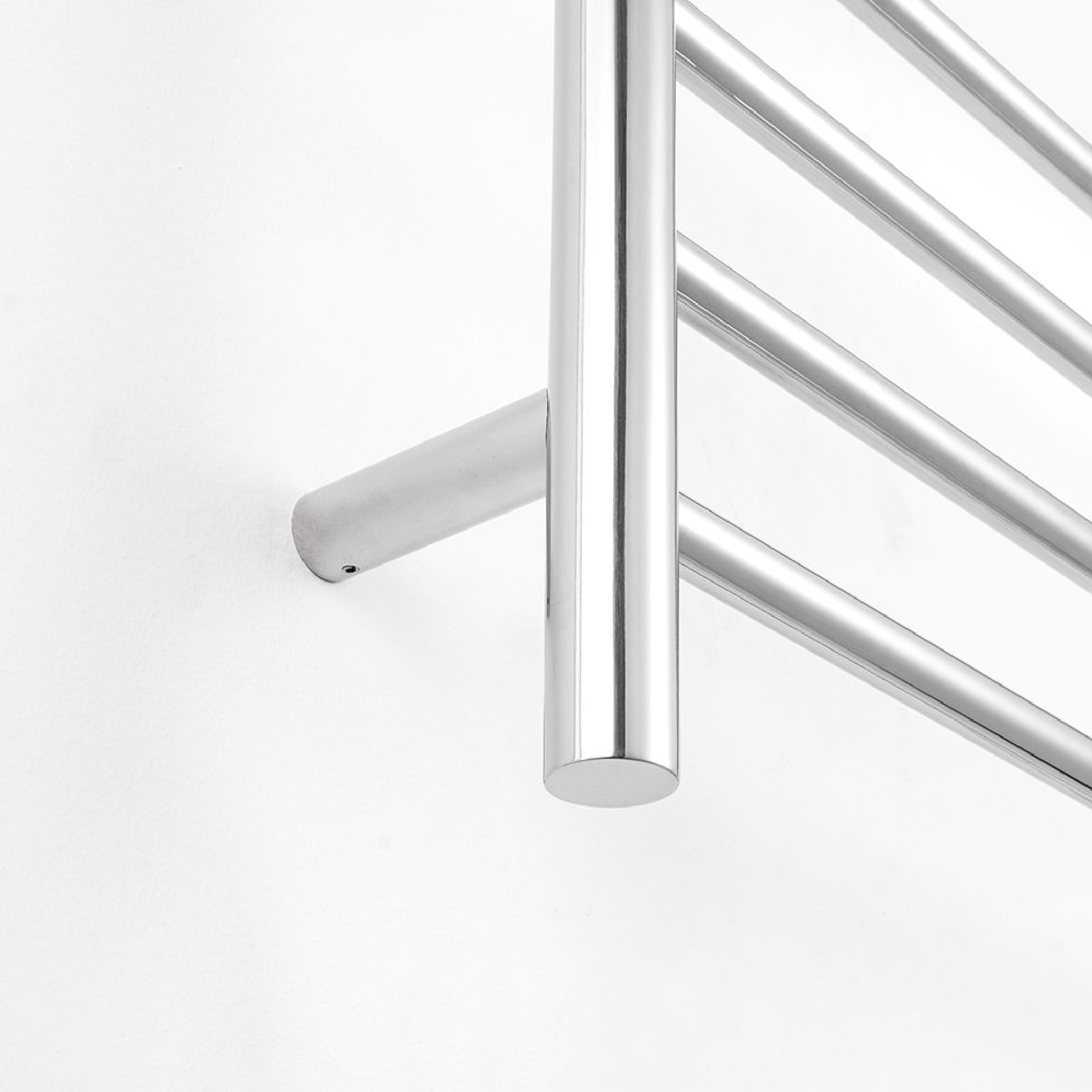 RADIANT - RTR09 Heated Round Ladder 1300x750mm Mirror Polished - Heated Towel Rails - from our - Radiant - supplier–available at Bathroom City Perth