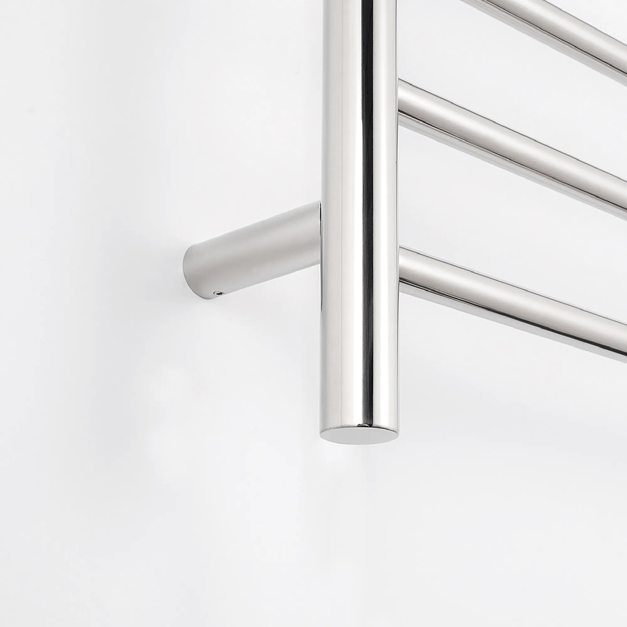 RADIANT - RTR530 Heated Round Ladder 530x700 mm Mirror Polished-Heated Towel Rails-from our-Radiant-supplier–available at Bathroom City Perth