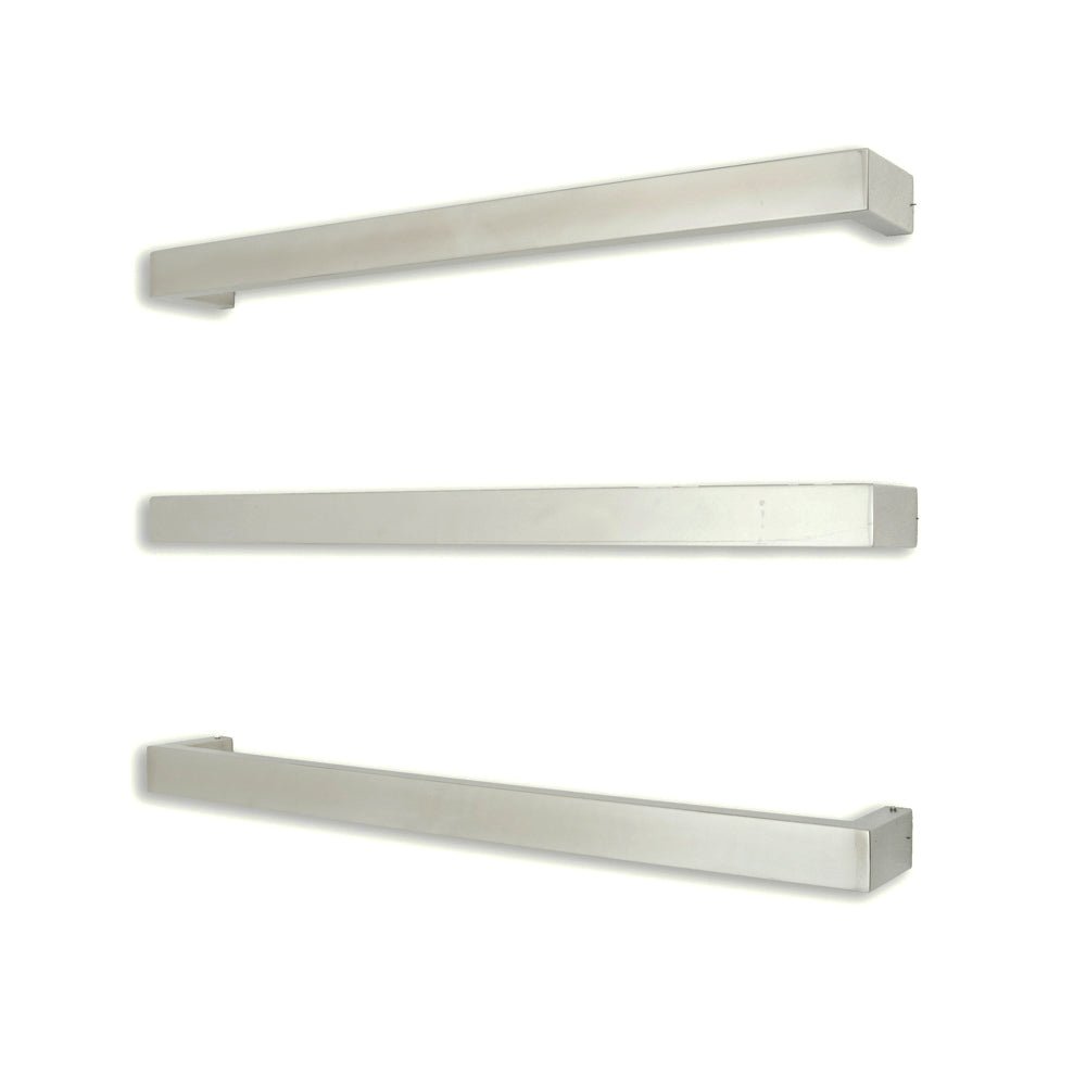 RADIANT - SBSTR - 500 Heated Low Voltage Single Square Bar 500 mm Mirror Polished - Heated Towel Rails - from our - Radiant - supplier–available at Bathroom City Perth