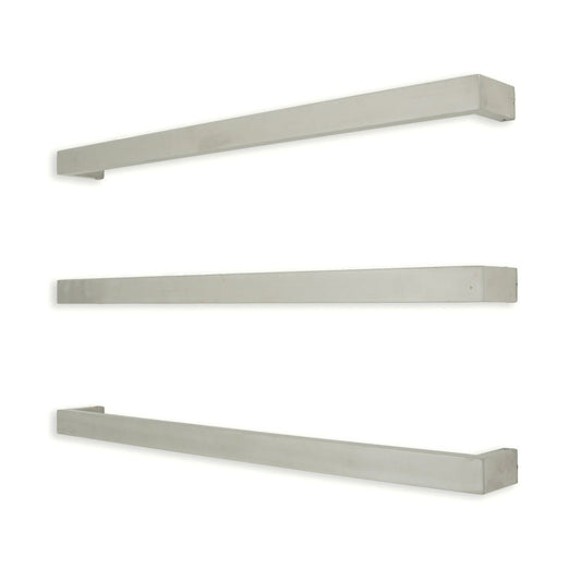 RADIANT - SBSTR - 800 Heated Low Voltage Single Square Bar 800 mm Mirror Polished - Heated Towel Rails - from our - Radiant - supplier–available at Bathroom City Perth