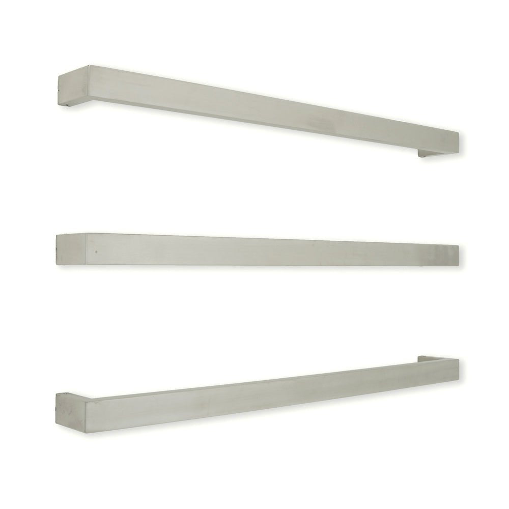 RADIANT - SBSTR - 800 Heated Low Voltage Single Square Bar 800 mm Mirror Polished - Heated Towel Rails - from our - Radiant - supplier–available at Bathroom City Perth