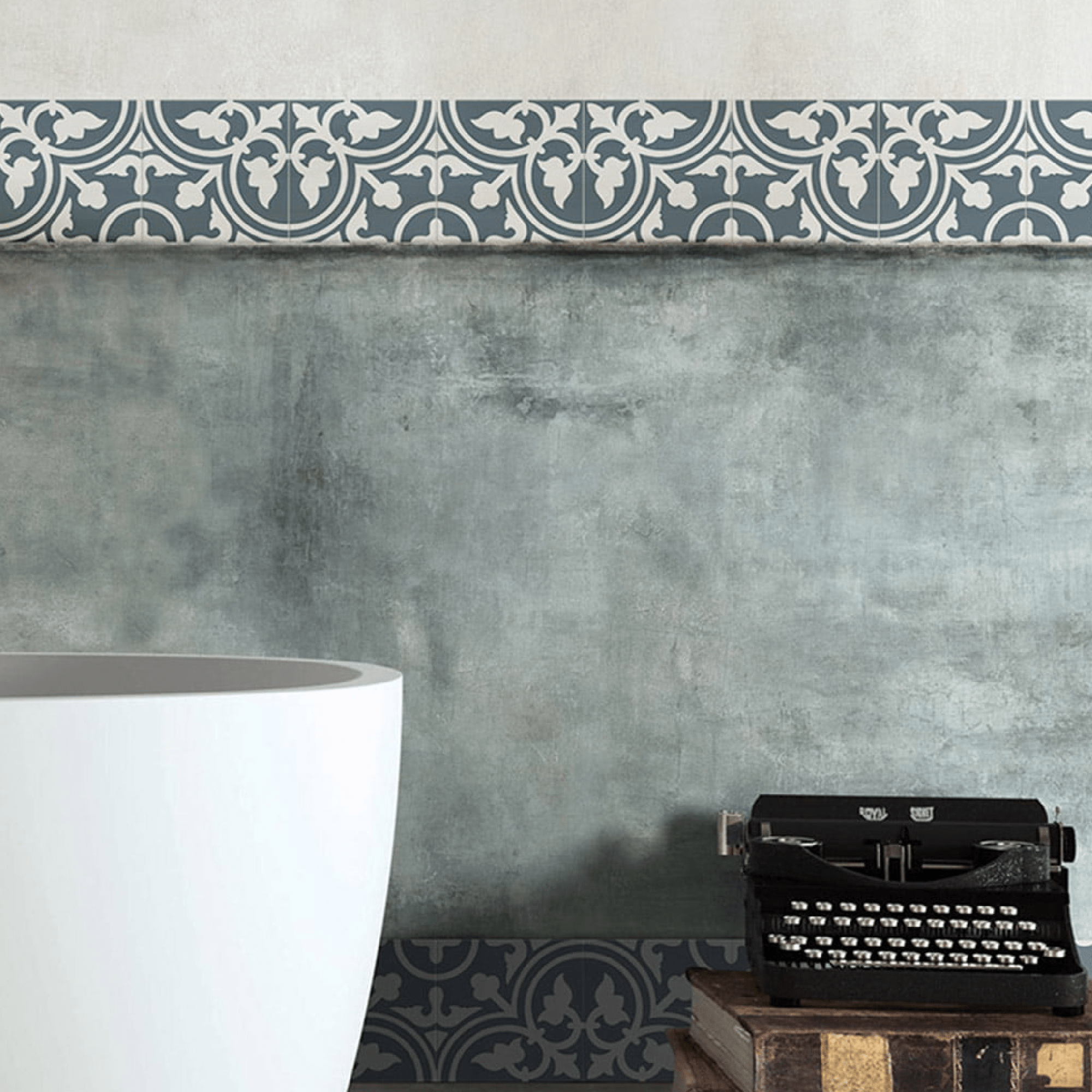 SW - Heritage Aster Blue 200x200mm Matt - Tiles - from our - Stoneworld - supplier–available at Bathroom City Perth