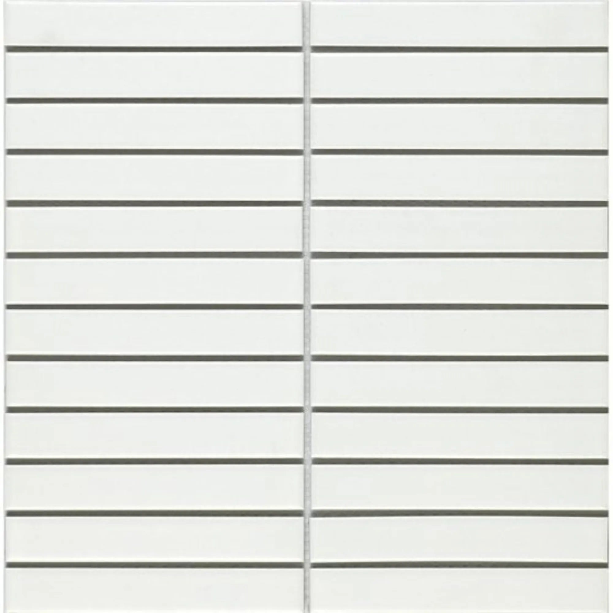 SW - Porcelain Flat Mosaic White 22x145mm Gloss-Tiles-from our-Stoneworld-supplier–available at Bathroom City Perth