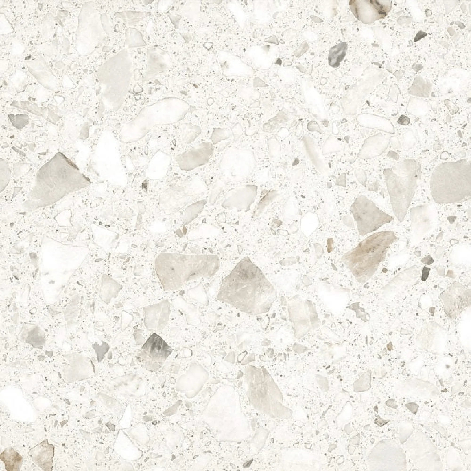 SW - Terrazzo Stone Marshmellow 600x600mm Matt Smooth Grip-Tiles-from our-Stoneworld-supplier–available at Bathroom City Perth