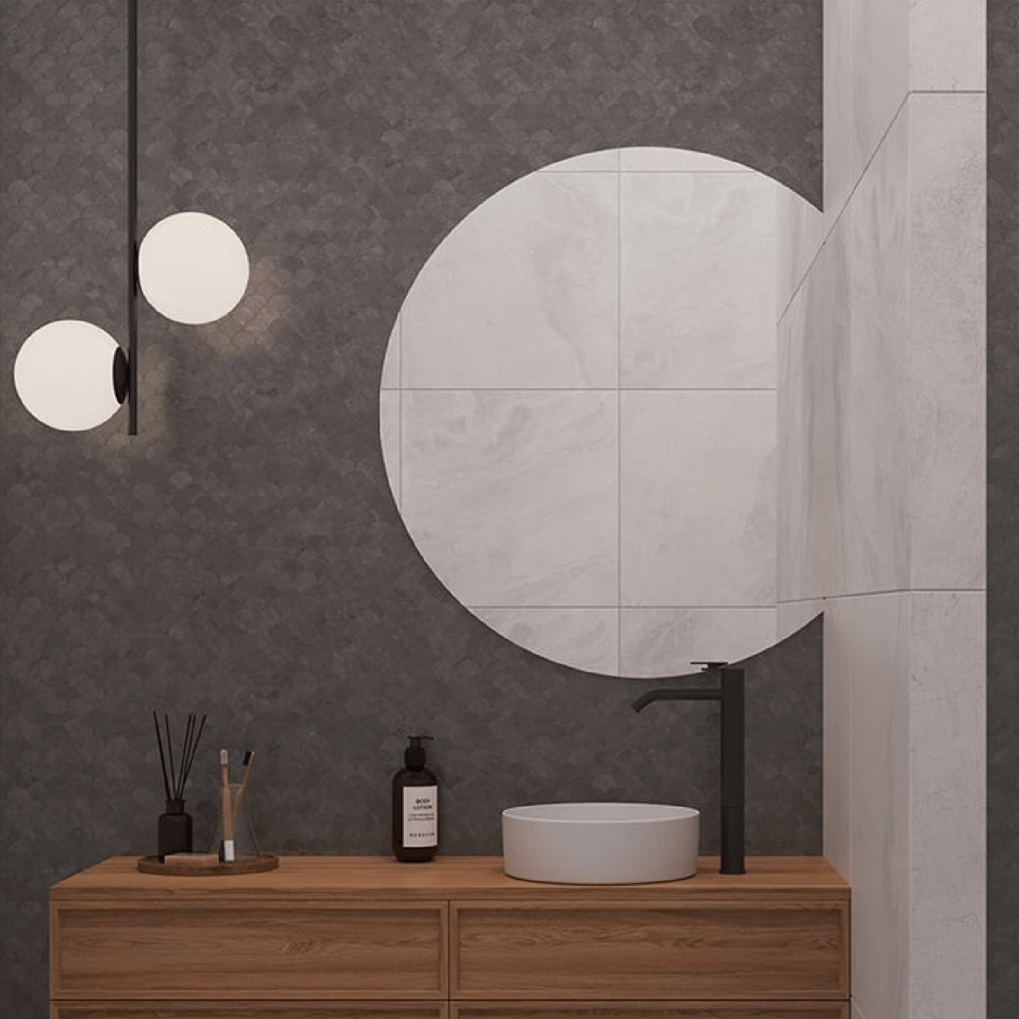 THERMOGROUP - HD9075HN D Shaped Polished Edge MirrorMirror – available at Bathroom City Perth