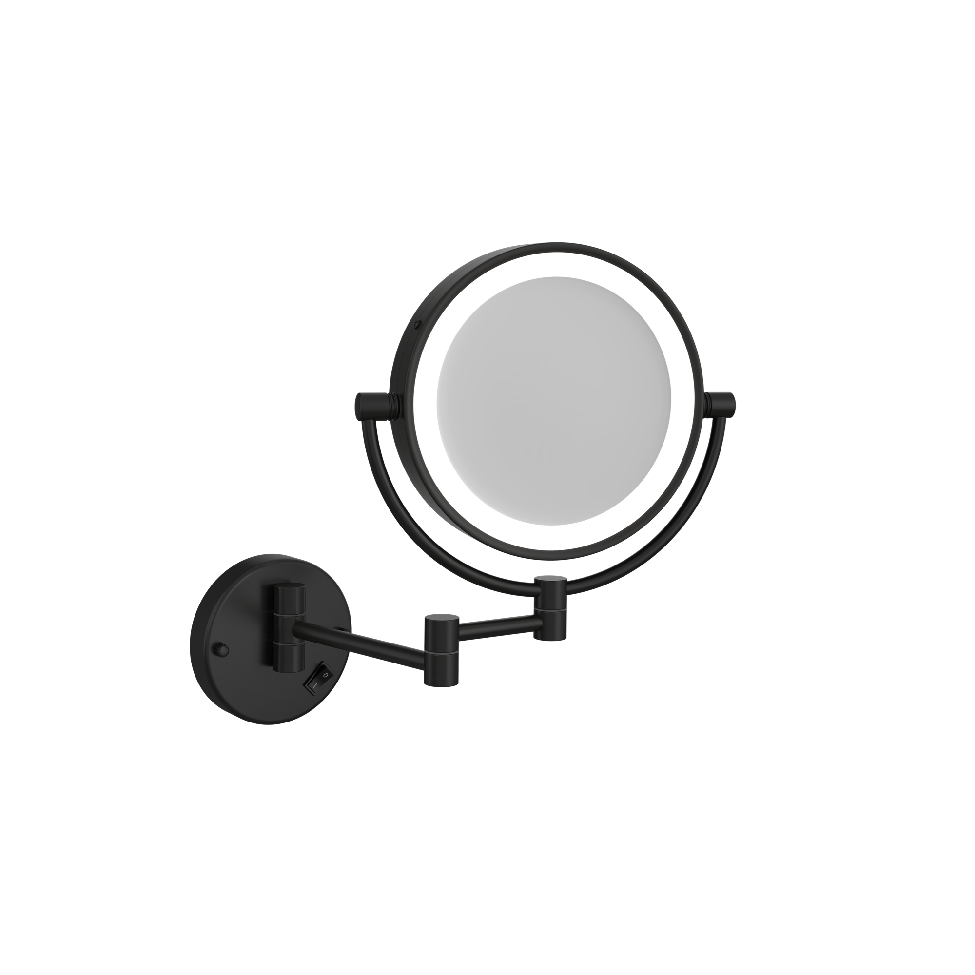 THERMOGROUP - L155CSMCB 1&5x Magnification Matt Black Mirror with LightMirror – available at Bathroom City Perth