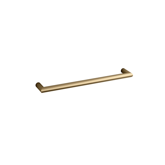 THERMORAIL - DSR6BB Brushed Brass Round Single Bar Heated Towel Rail - Heated Towel Rails - from our - THERMORAIL - supplier–available at Bathroom City Perth