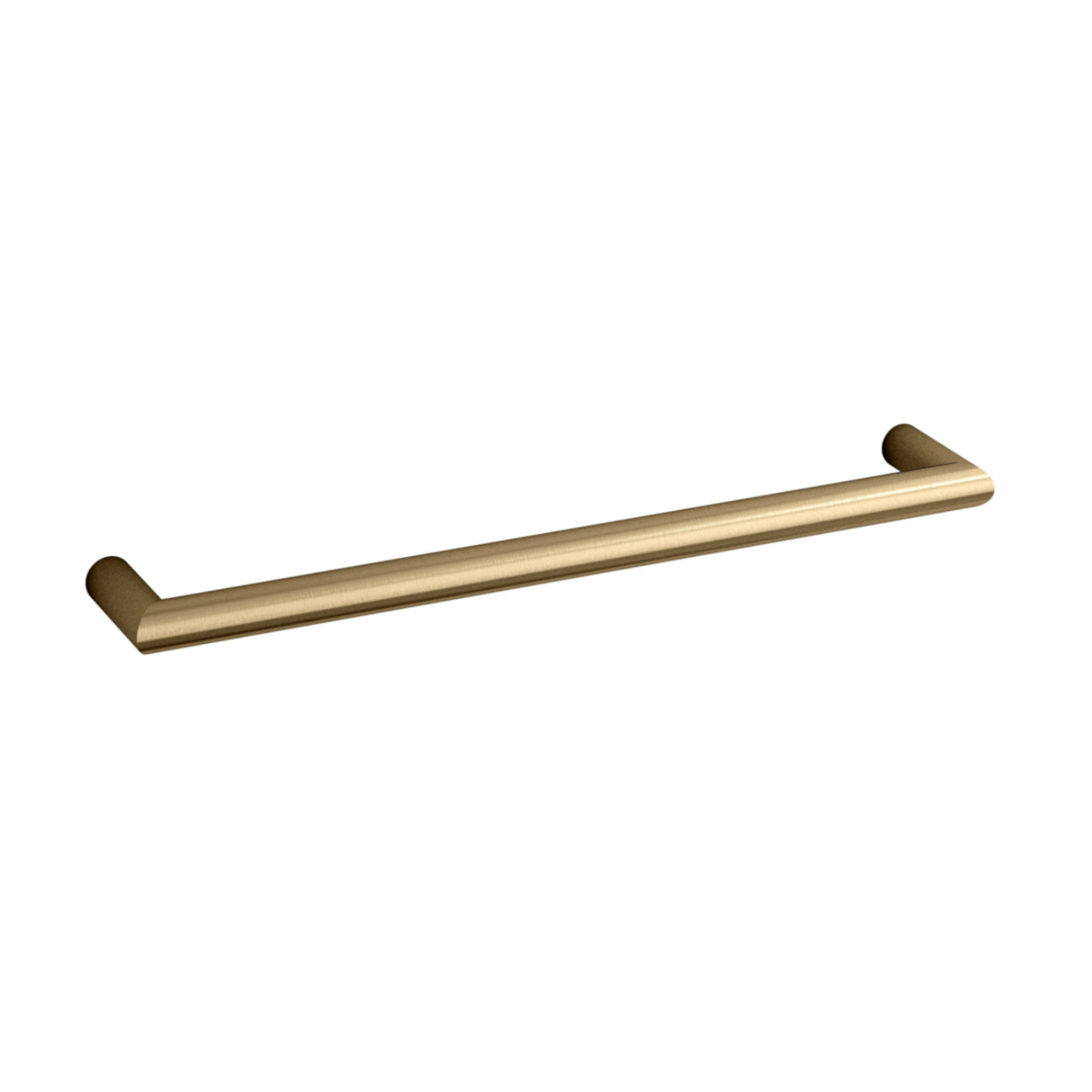 THERMORAIL - DSR6BB Brushed Brass Round Single Bar Heated Towel Rail - Heated Towel Rails - from our - THERMORAIL - supplier–available at Bathroom City Perth