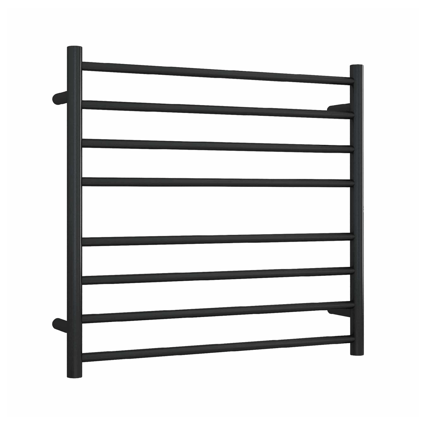 THERMORAIL - SR33MB Matt Black Round Ladder Heated Towel Rail - Heated Towel Rails - from our - THERMORAIL - supplier–available at Bathroom City Perth